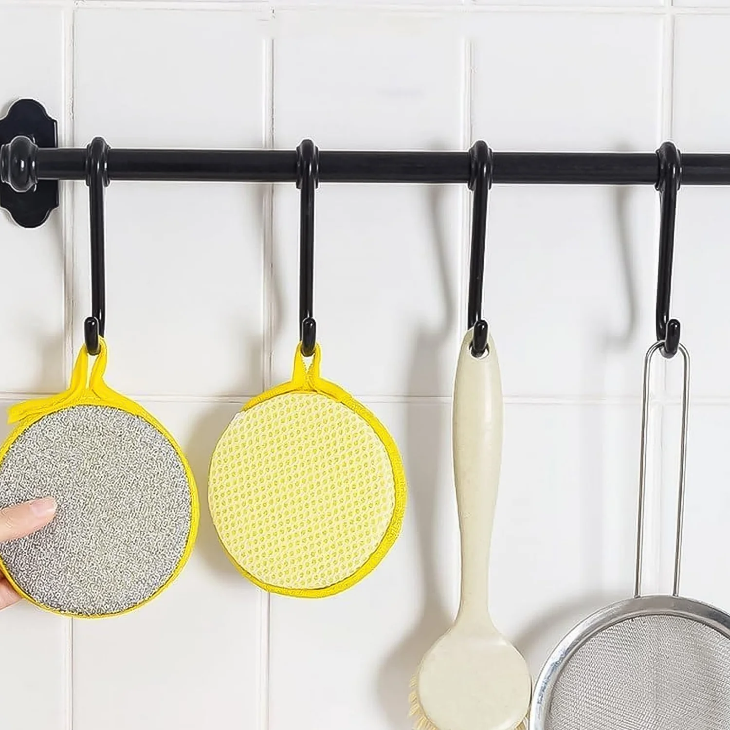 Double Side Dishwashing Sponge Dish Washing Brush (1 Pc) - Image 6