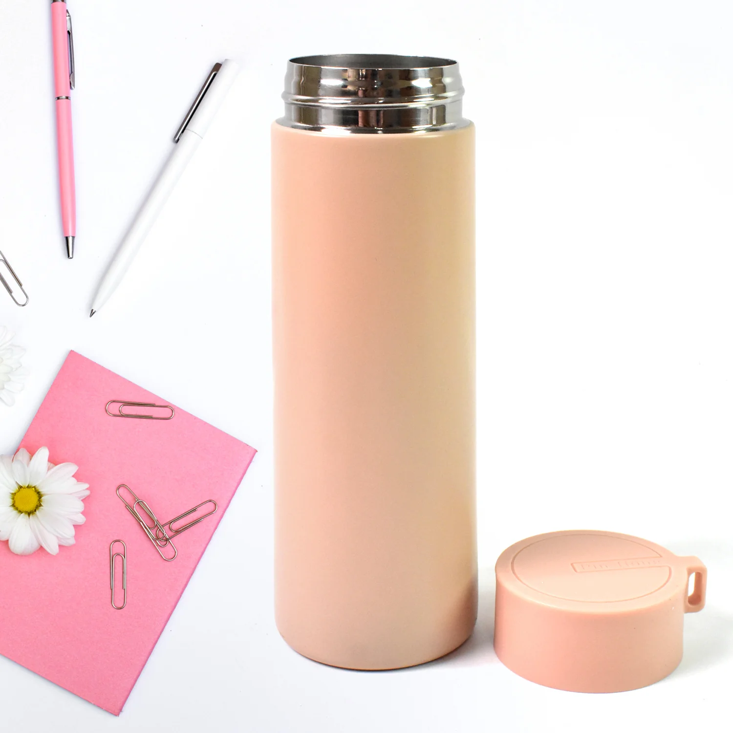 Customized Vacuum Insulated Stainless Steel Bottle, Double Walled (500 ML Approx , Pink) - Image 3