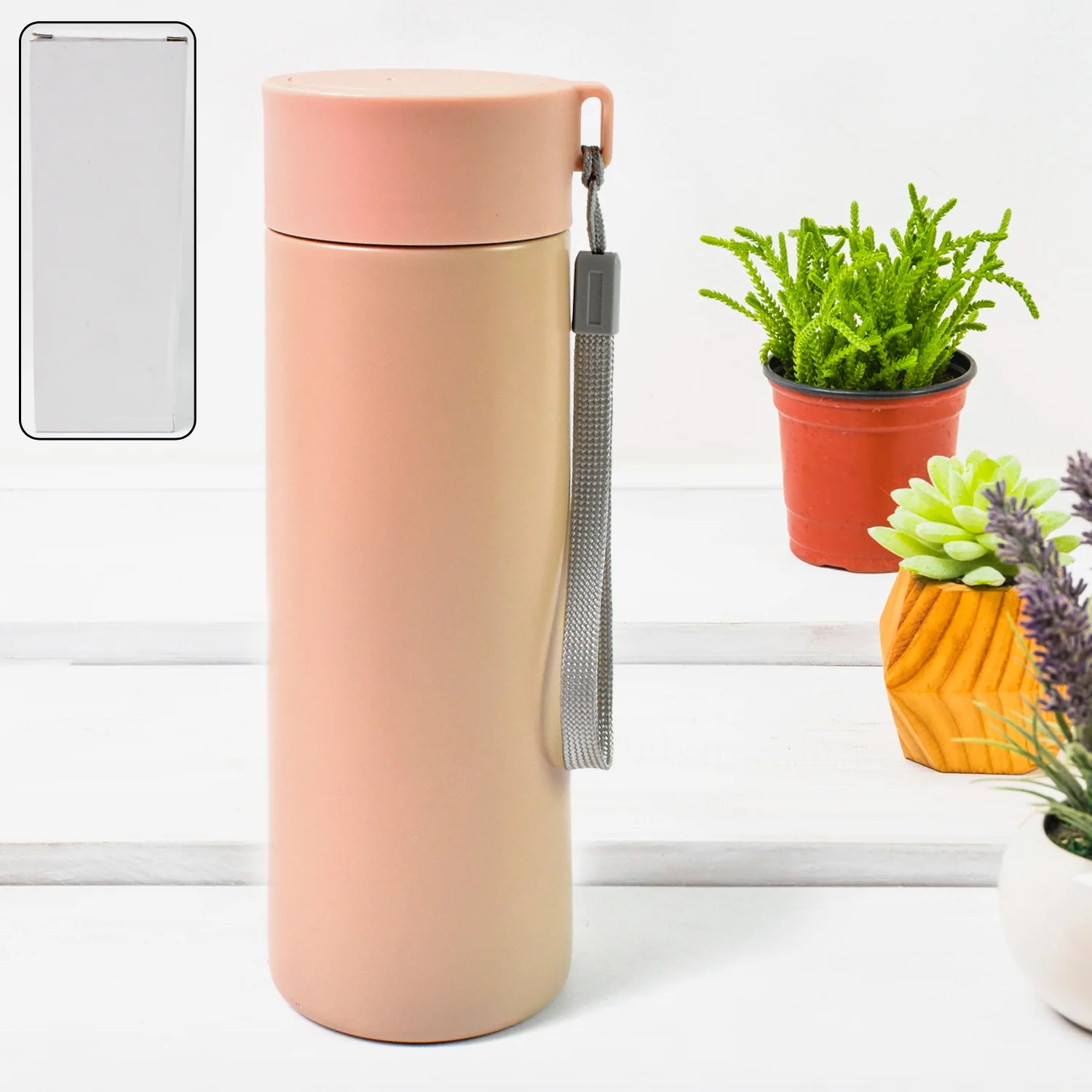 Customized Vacuum Insulated Stainless Steel Bottle, Double Walled (500 ML Approx , Pink) - Image 4