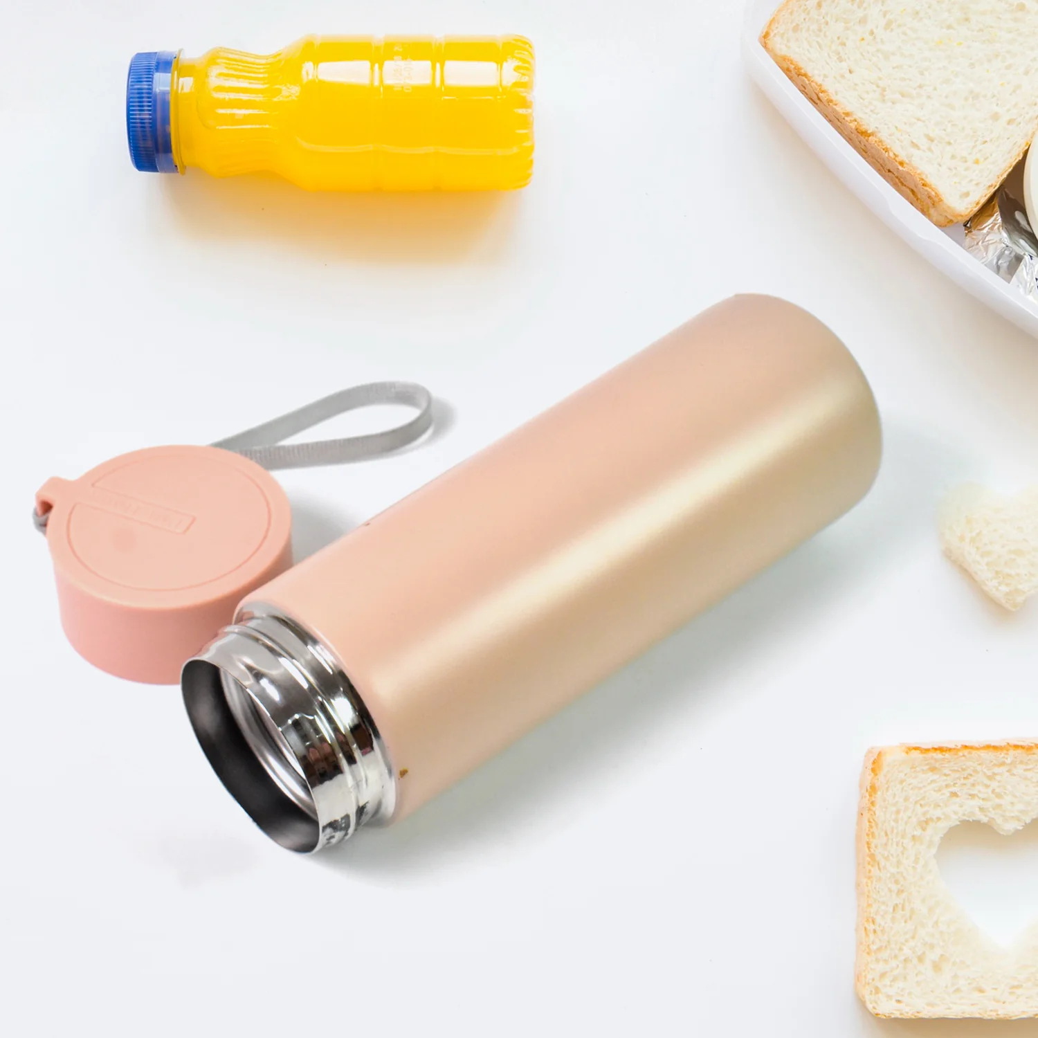 Customized Vacuum Insulated Stainless Steel Bottle, Double Walled (500 ML Approx , Pink) - Image 6