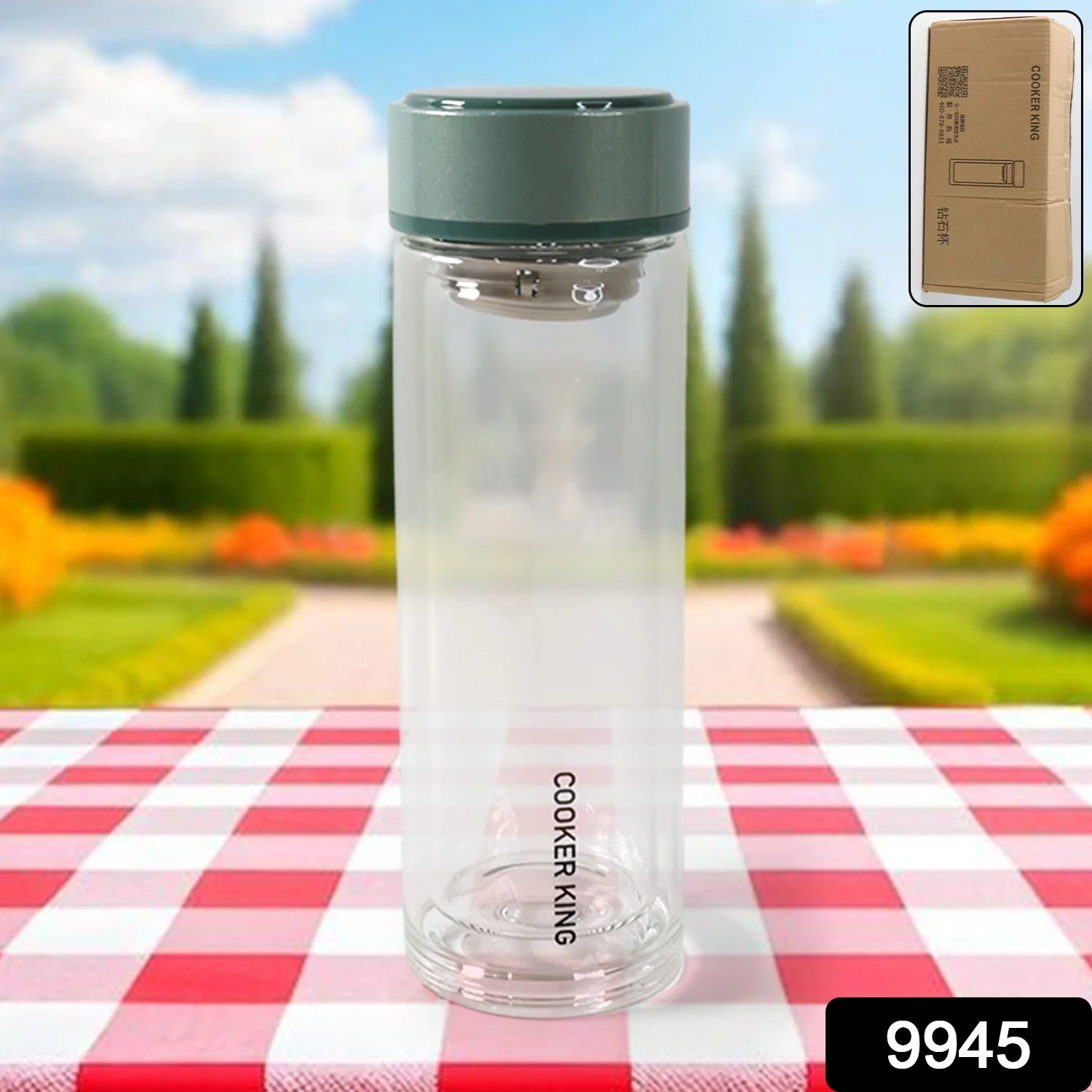 Double Wall Glass Infuser Tea Mug (280ml Approx / 1 Pc) - Image 2