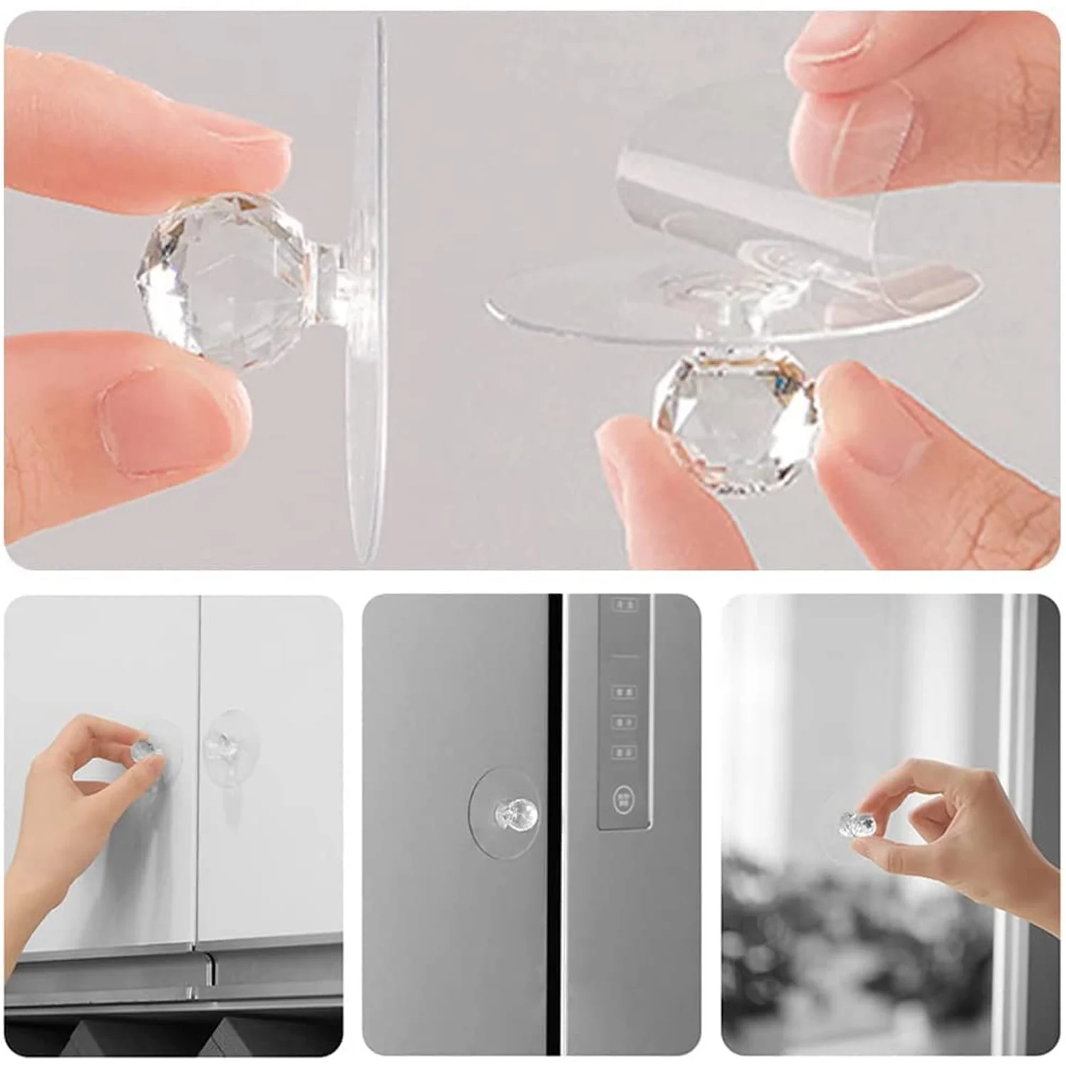 Clear Diamond Crystal Cabinet Knob & Pull Handle (1 Pc) - Image 9