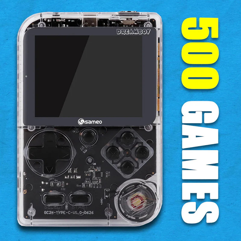 DreamBoy Retro Handheld Game Console with 500 Built-in Classic Games, TV Output & Rechargeable Battery - Image 5