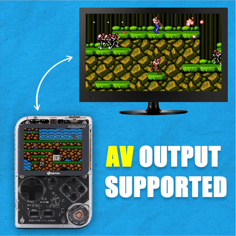 DreamBoy Retro Handheld Game Console with 500 Built-in Classic Games, TV Output & Rechargeable Battery - Image 7