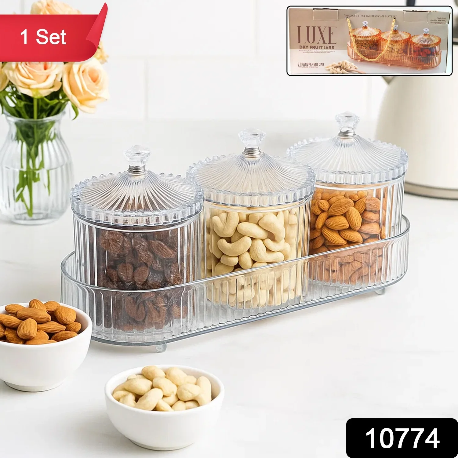 Dry Fruit & Snack Storage - (3 Pc / Set) - Image 2