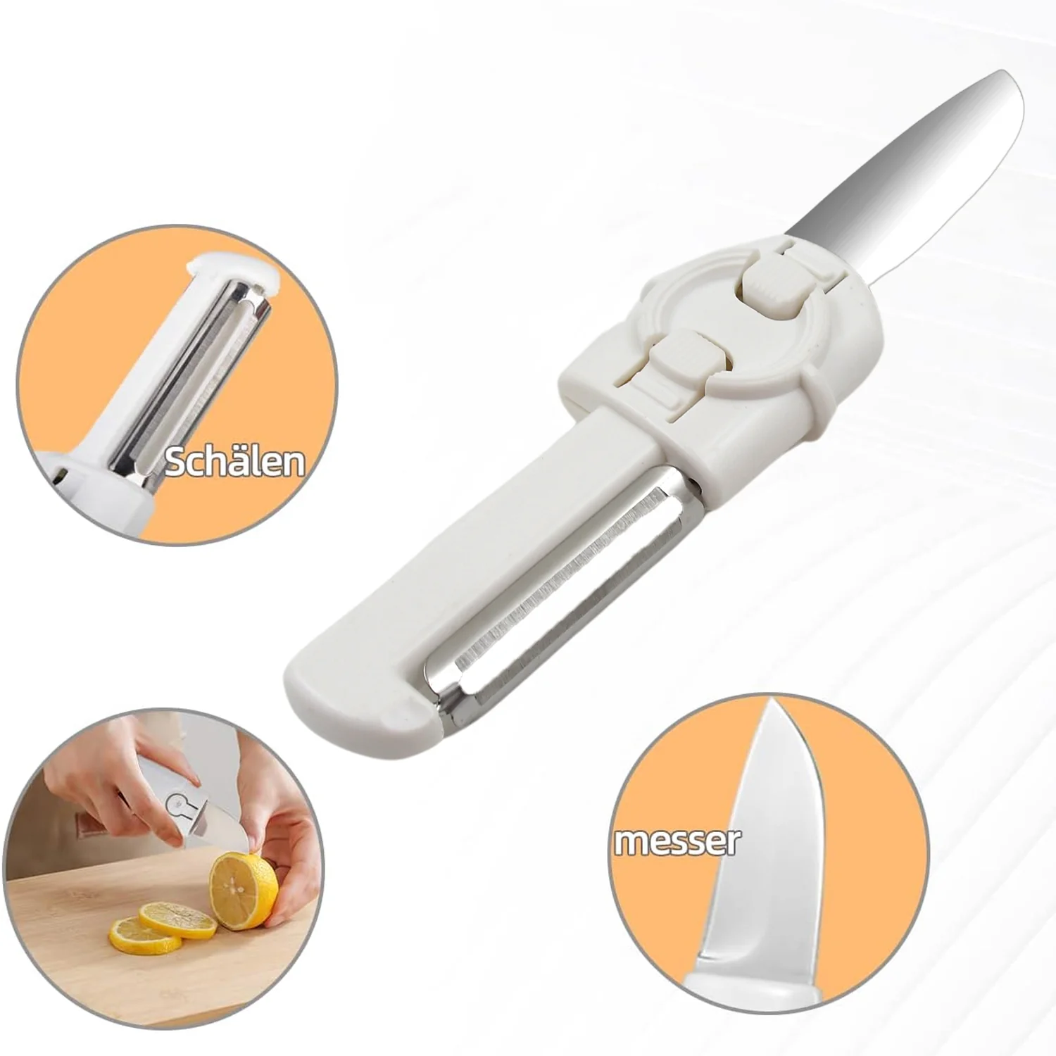 Dual-Use Knife and Peeler, 2-in-1 Stainless Steel Blades Wiith case (1 Pc) - Image 6