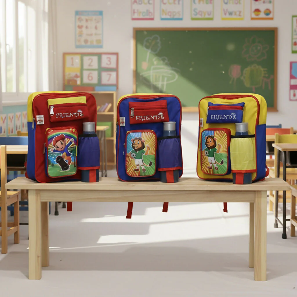 Durable Kids School Backpack Set Multicolor- Fun Design for Elementary Students - Image 2