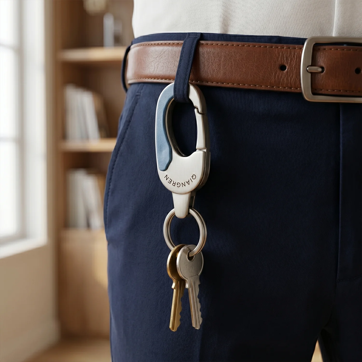 Durable Metal Keychain with Secure Clip (1 Pc) - Image 3
