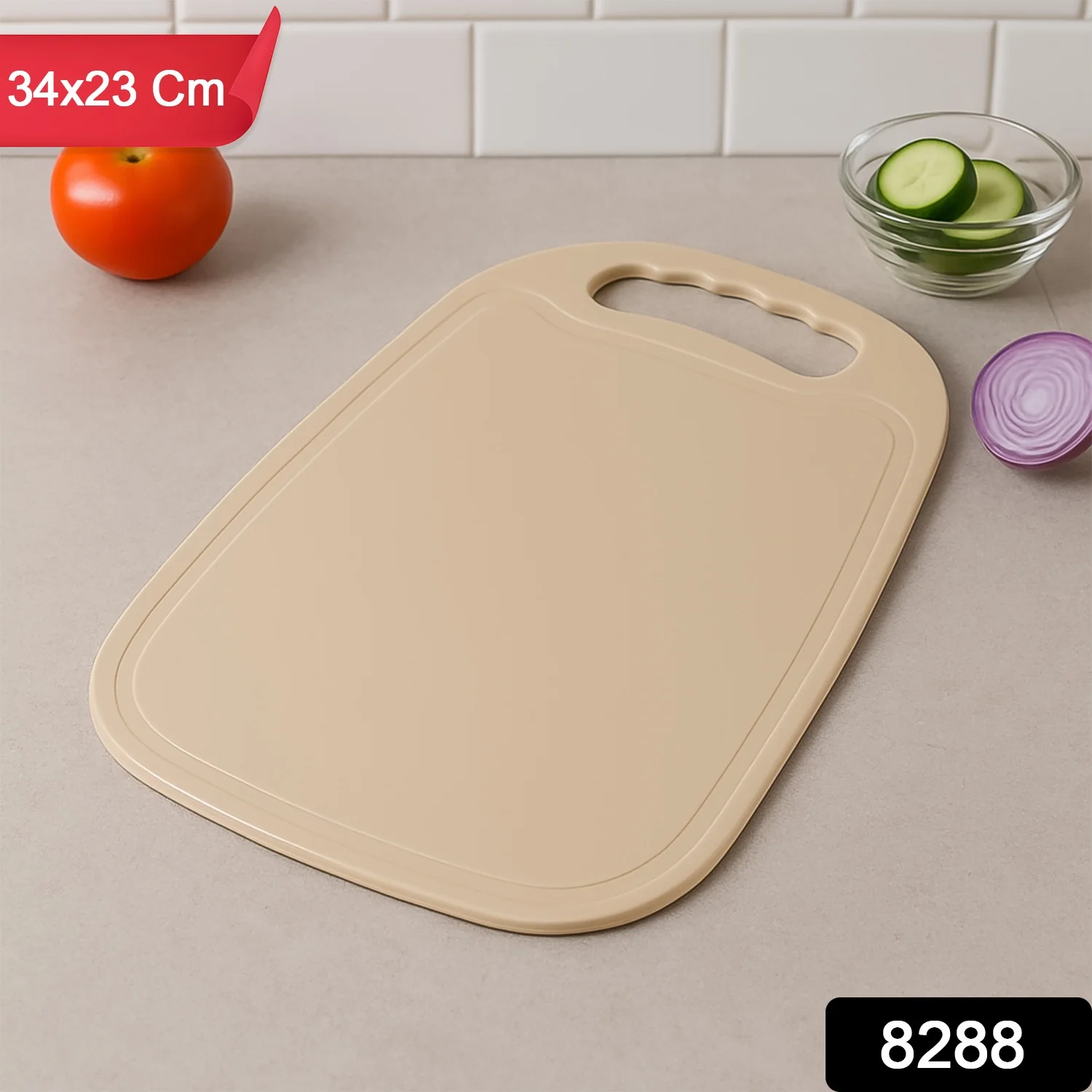 Durable Plastic Chopping Board 34x23 cm (1 Pc) - Image 2