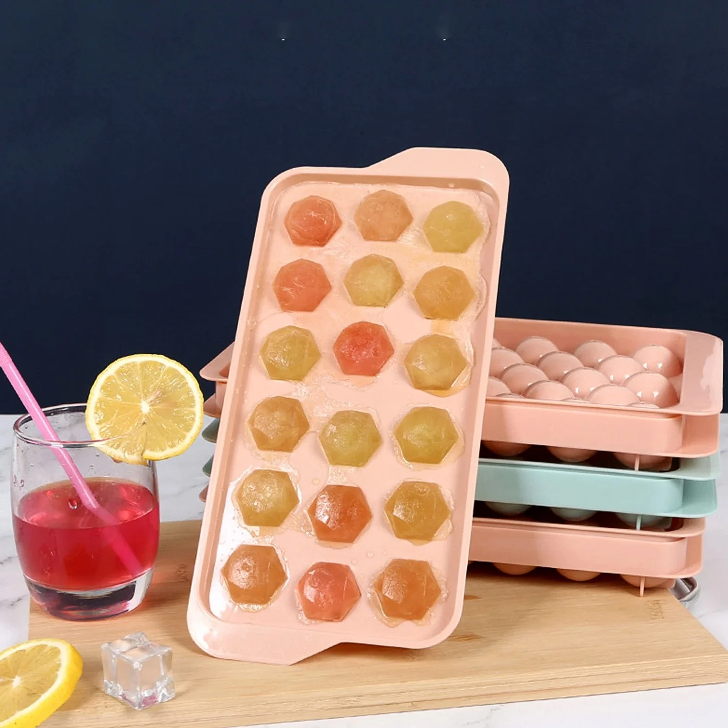 Durable Plastic Ice Cube Tray (1 Pc) - Image 6