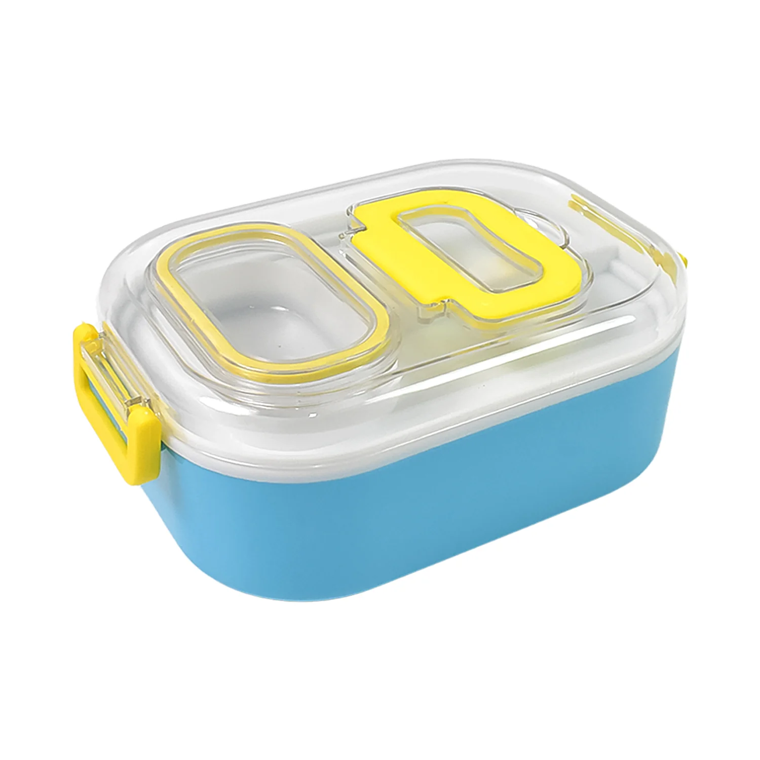 Durable Plastic Lunch box for Kids With 2 in 1 Spoon, Fork (1 Pc) - Image 5