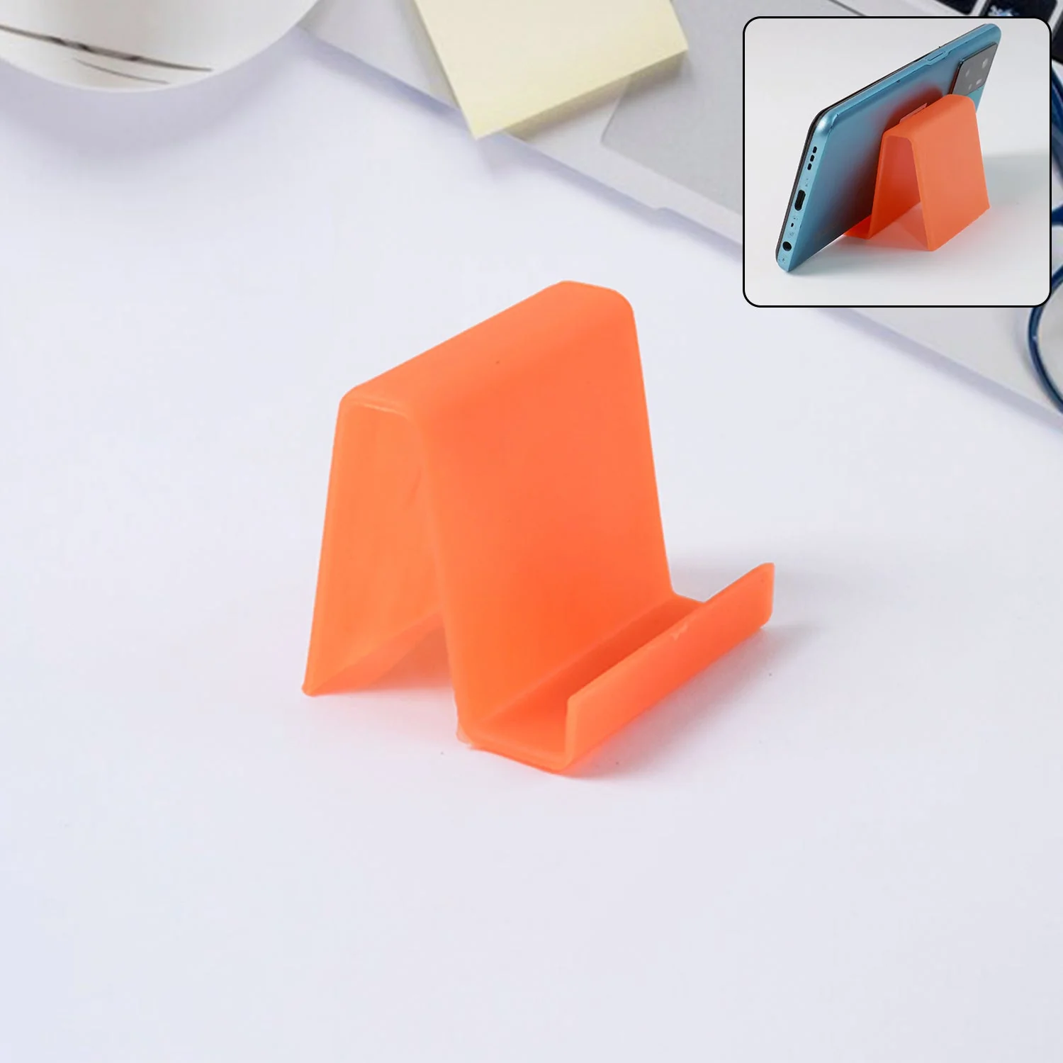 Durable Plastic Mobile Phone Stand with Angled Support (1 Pc / Mix Color) - Image 3