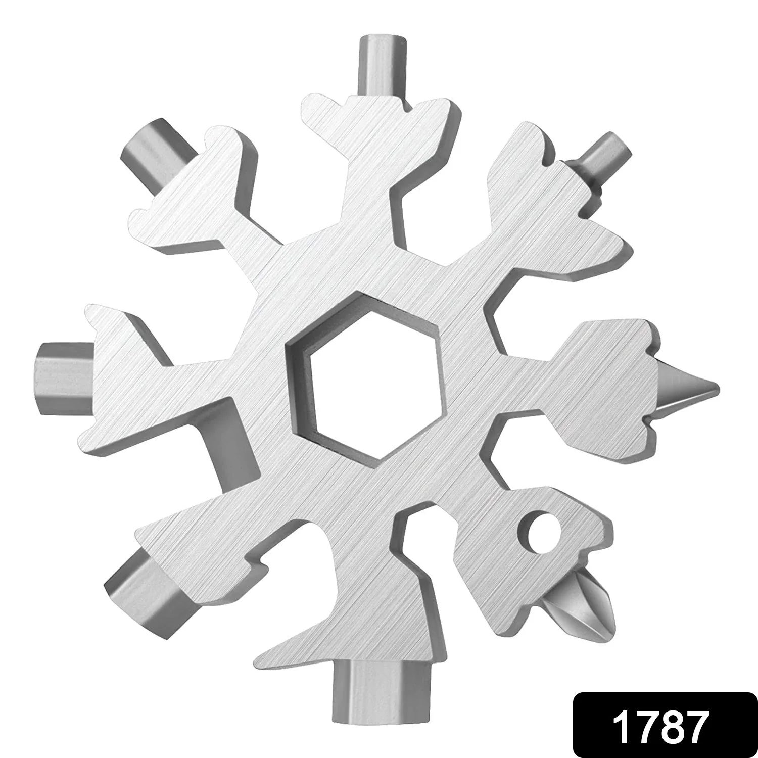 Durable 18-in-1 Snowflake Multi-Tool – Bottle Opener & Screwdriver Wrench Kit - Image 2