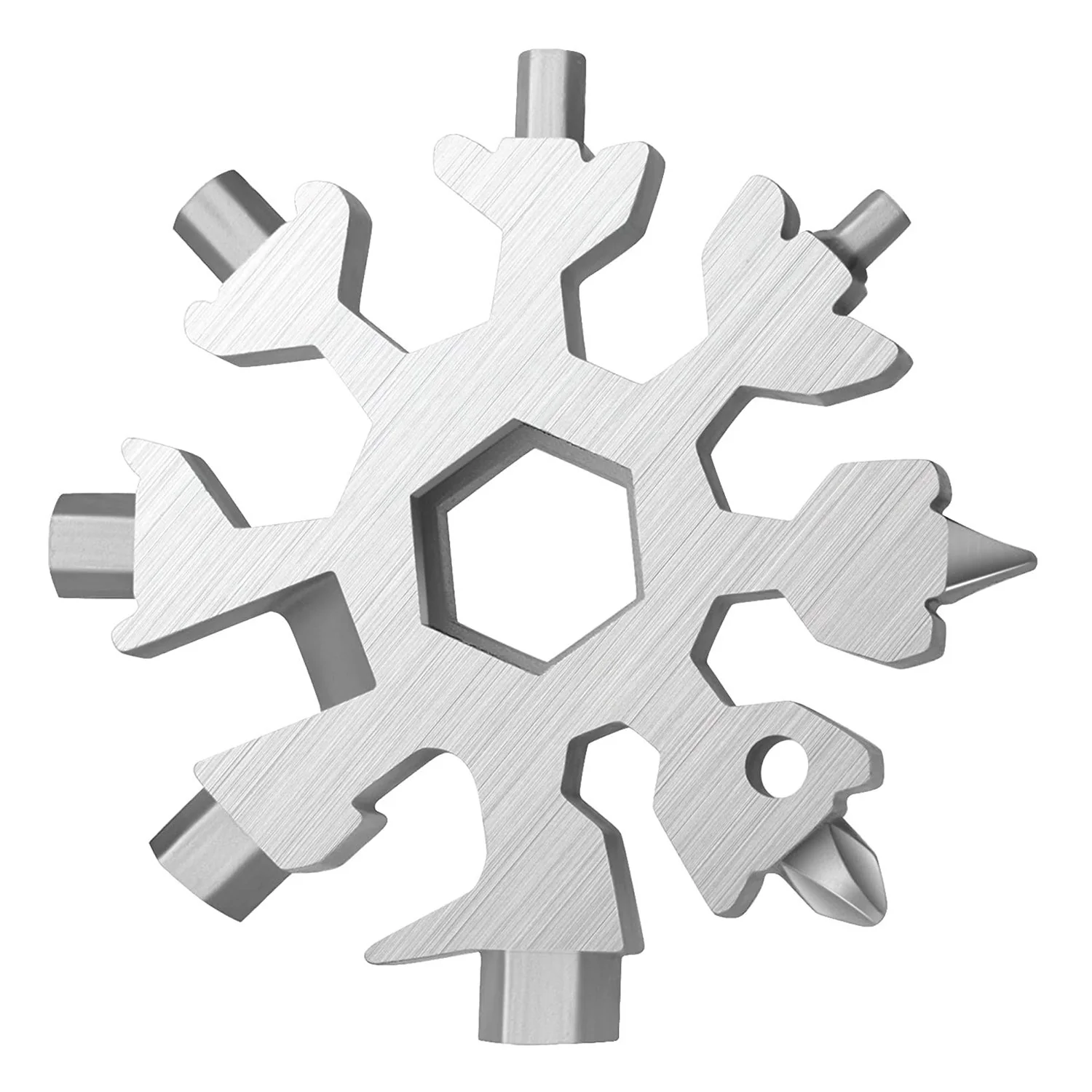 Durable 18-in-1 Snowflake Multi-Tool – Bottle Opener & Screwdriver Wrench Kit - Image 5