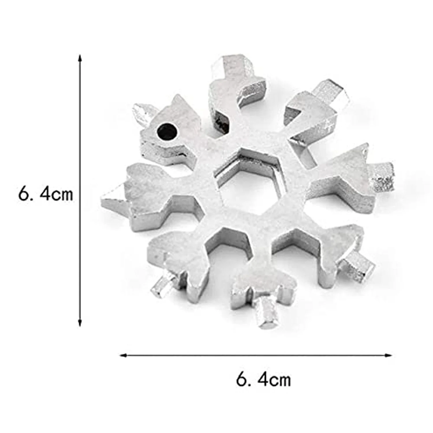 Durable 18-in-1 Snowflake Multi-Tool – Bottle Opener & Screwdriver Wrench Kit - Image 6