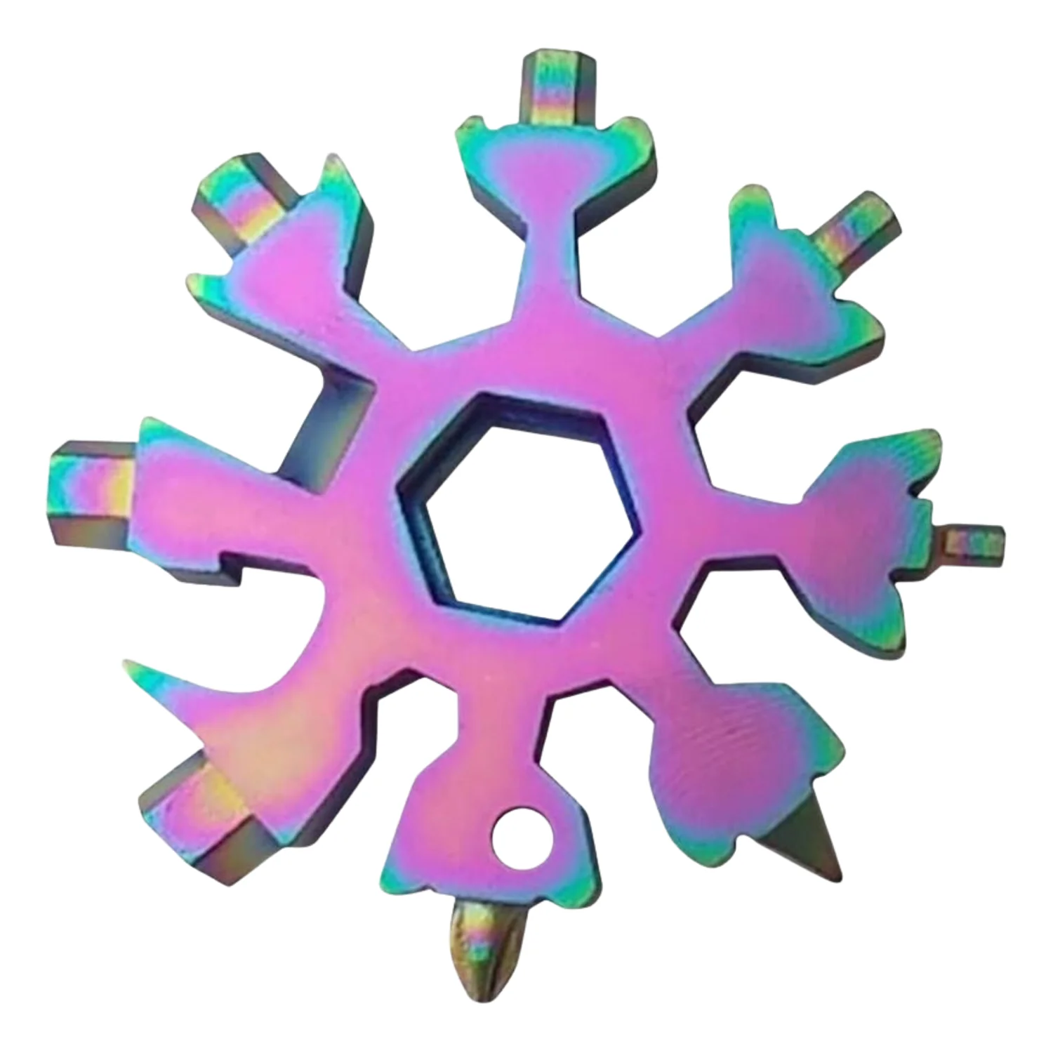 Durable & Portable 18-in-1 Snowflake Multi-Tool – Bottle Opener, Screwdriver & Wrench Kit - Image 5