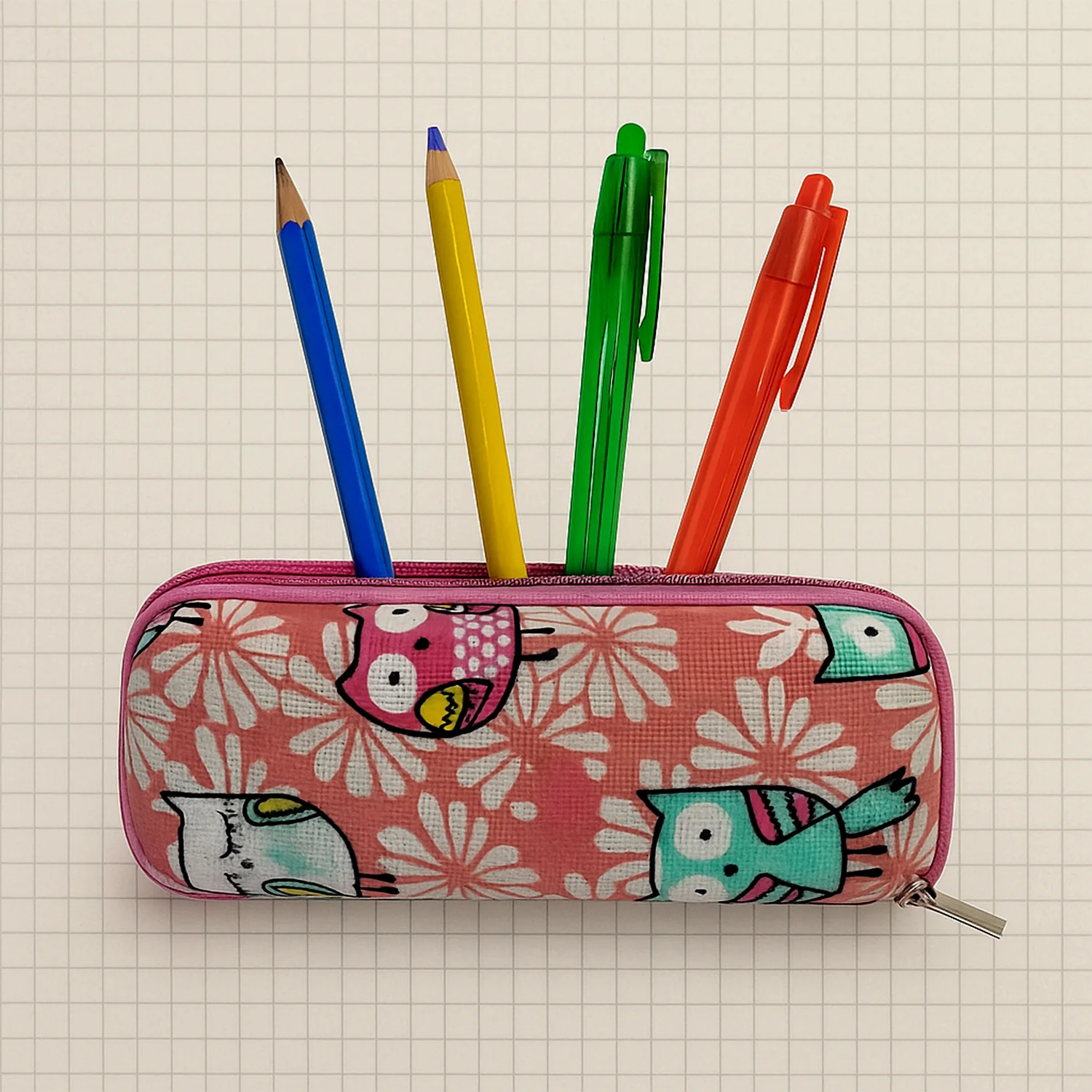 Durable Zipper Pencil Pouch Case - (1 Pc) - Image 3