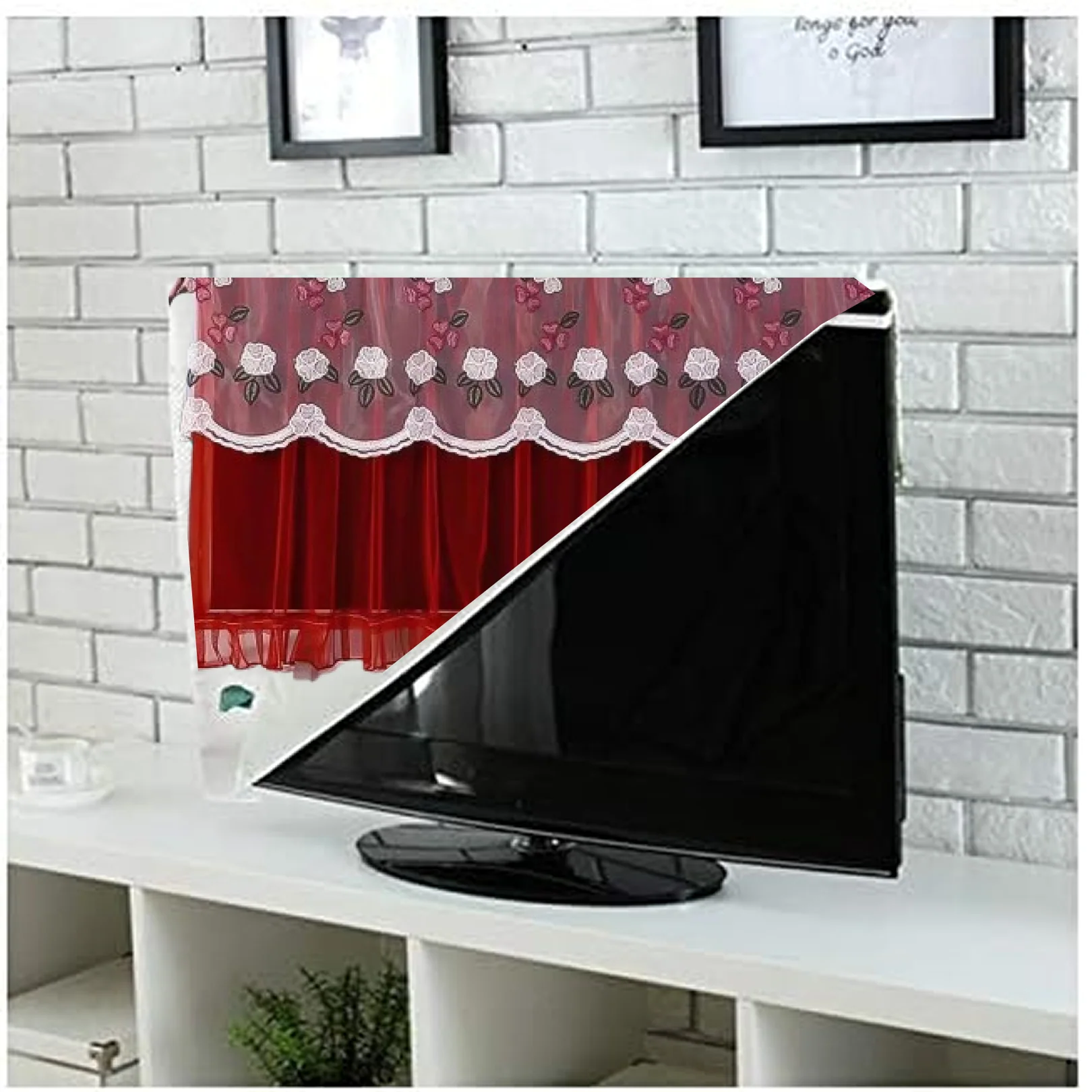 Dustproof Cover For Indoor, TV Screen Protector Cloth Cover (42 Inch / Mix Color) - Image 4