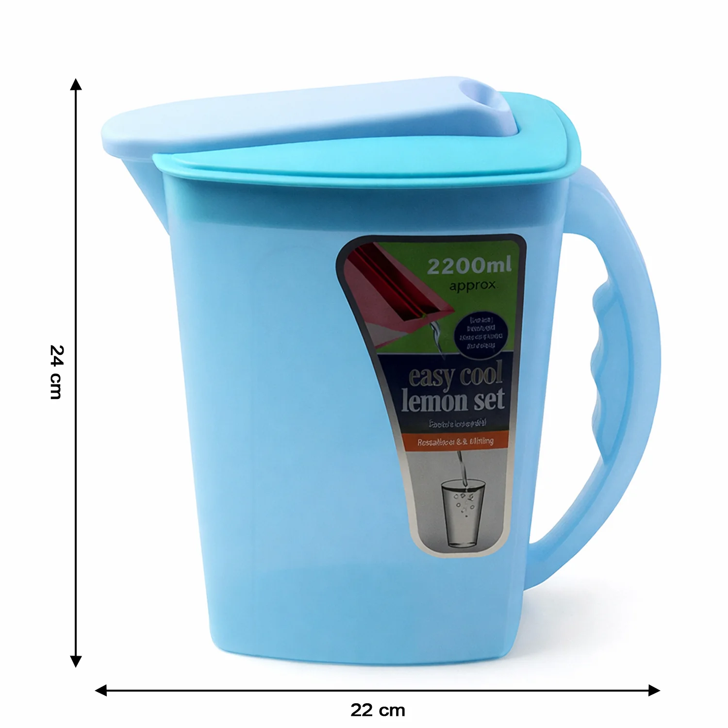 Easy Cool Lemon Set Water Jug with Lid & Handle (Approx. 2200 ml) - Image 4