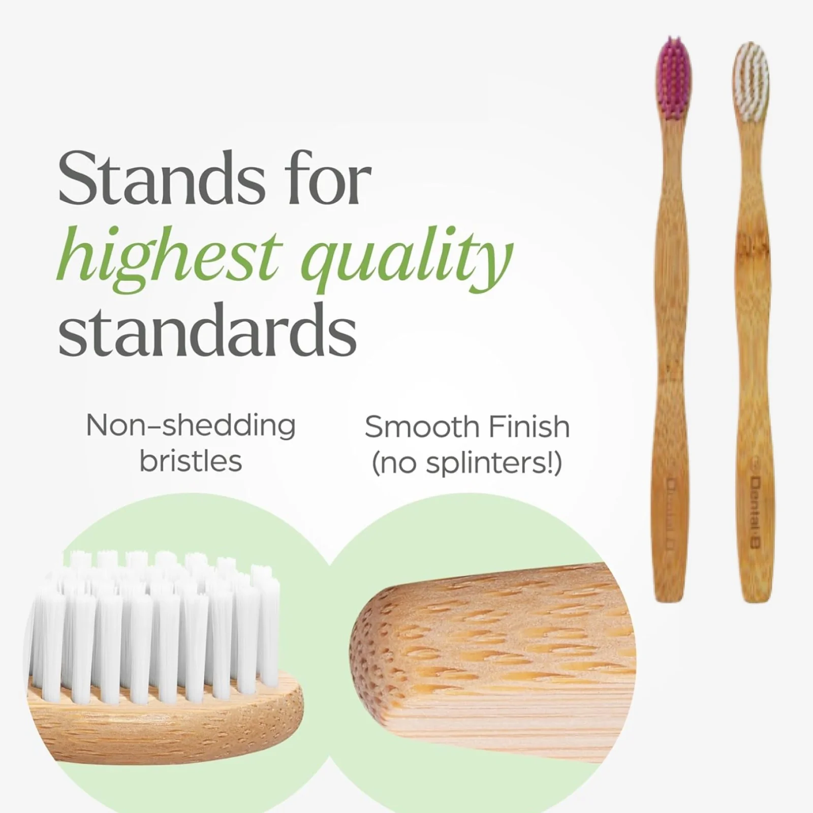 Eco-Friendly Natural Bamboo Toothbrush with Medium Bristles (2 Pc) - Image 6