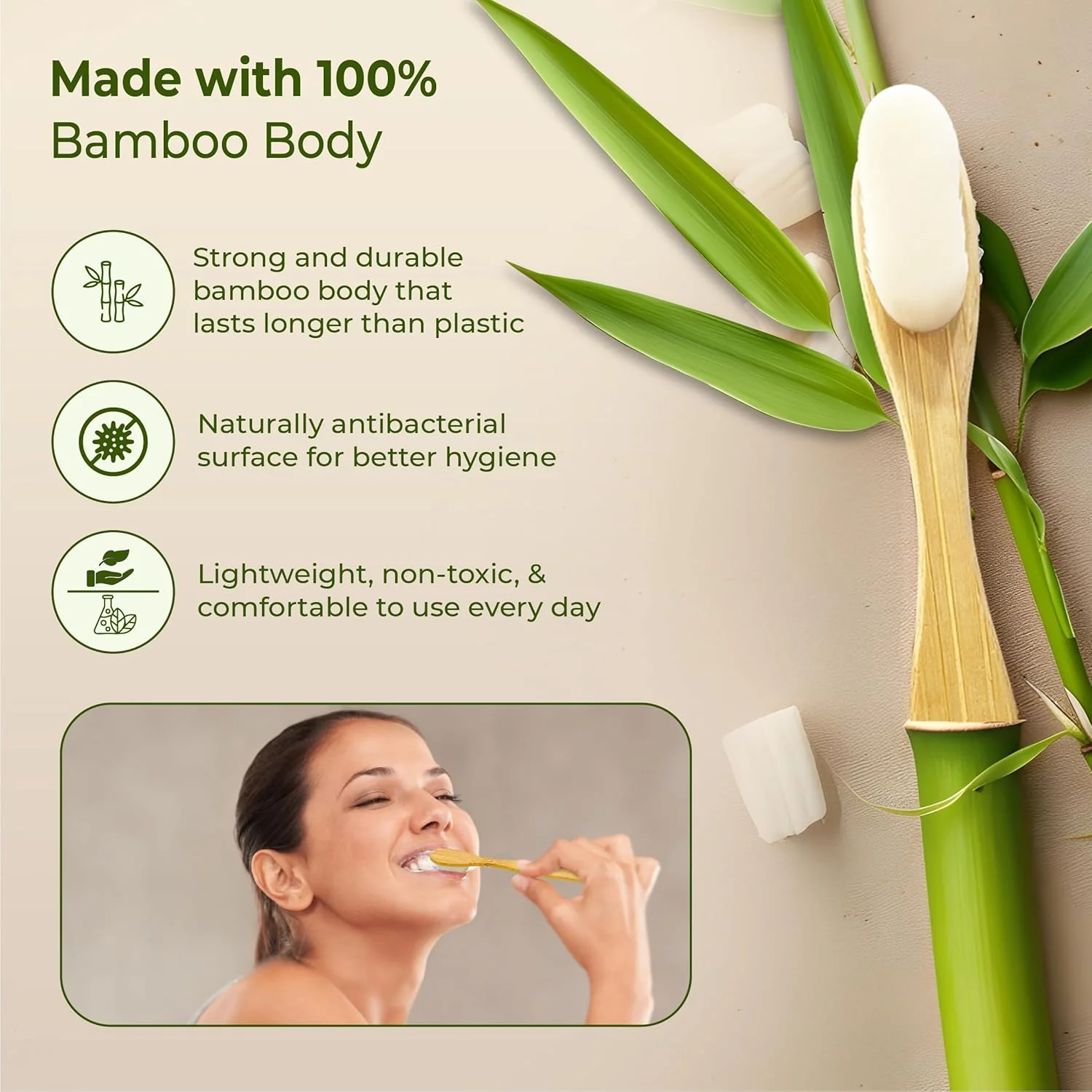 Eco Friendly Wooden Bamboo Toothbrush with Protective Travel Case 1 Pc - Image 7