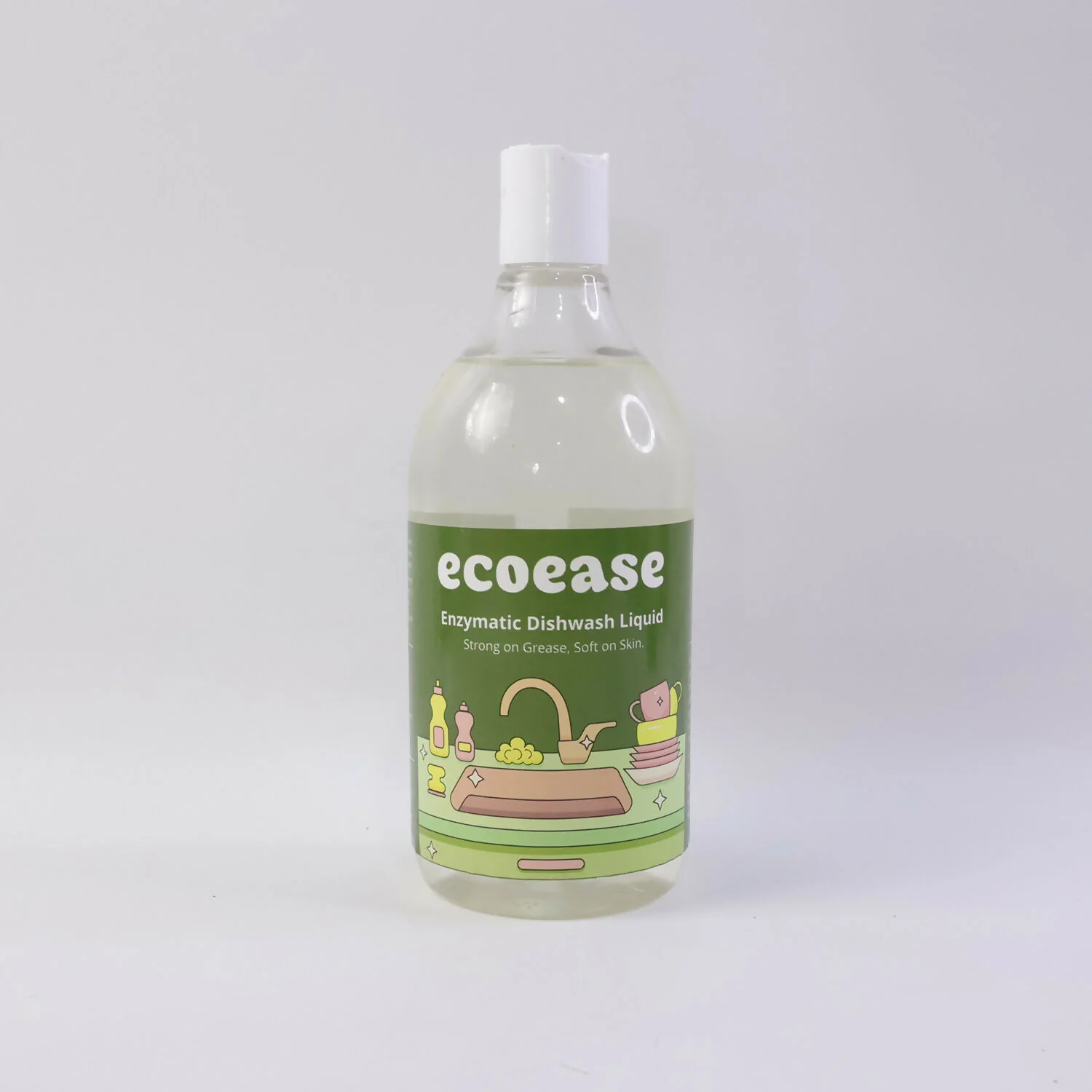 Ecoease Enzymatic Dishwash Liquid, Plant Based Grease Cutting Formula (500 ml) - Image 5