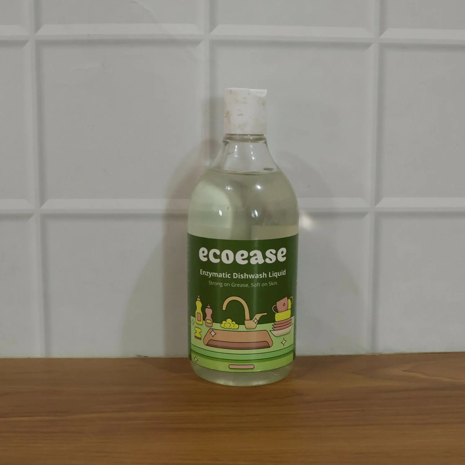 Ecoease Enzymatic Dishwash Liquid, Plant Based Grease Cutting Formula (500 ml) - Image 6