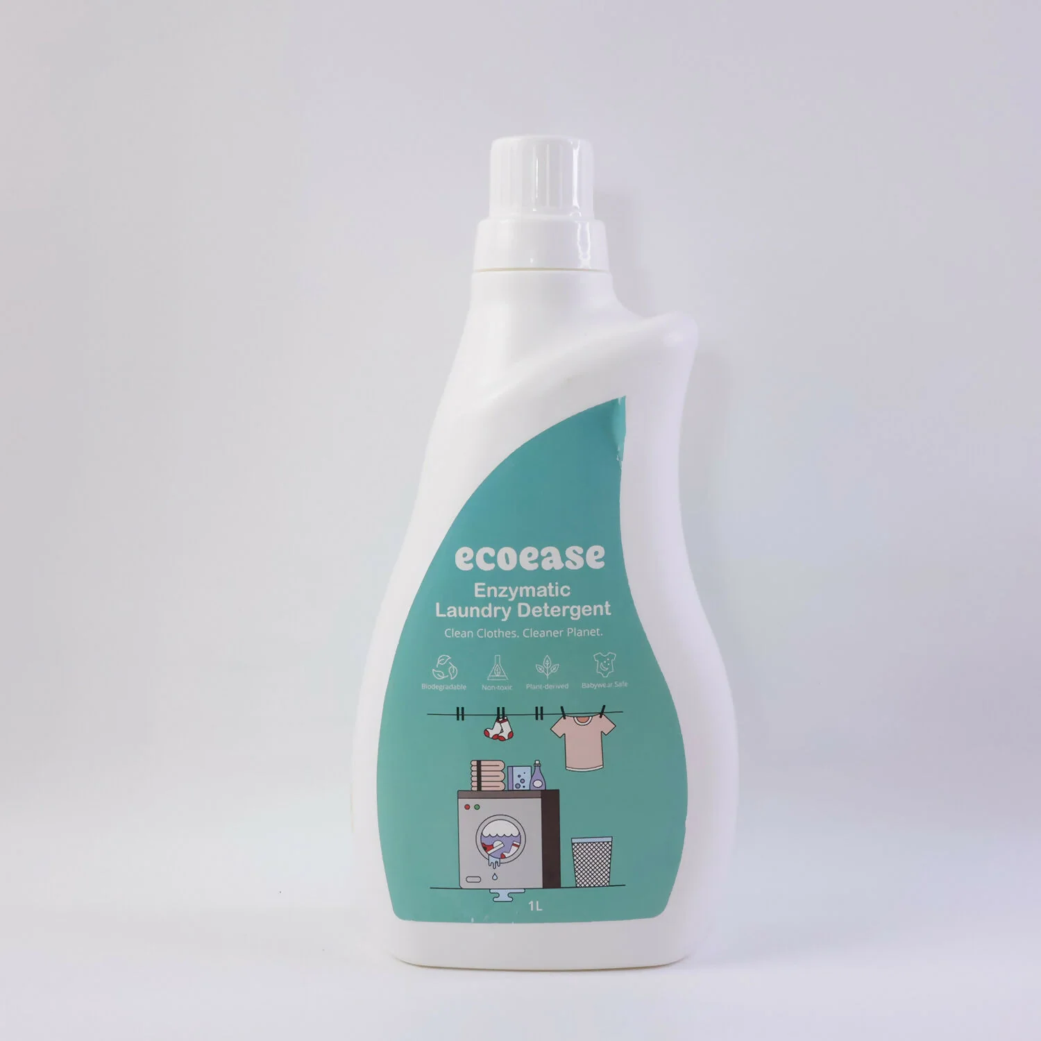 Ecoease Enzymatic Laundry Detergent Liquid, Plant Based Enzyme Powered Tough on Stains, (1L) - Image 5