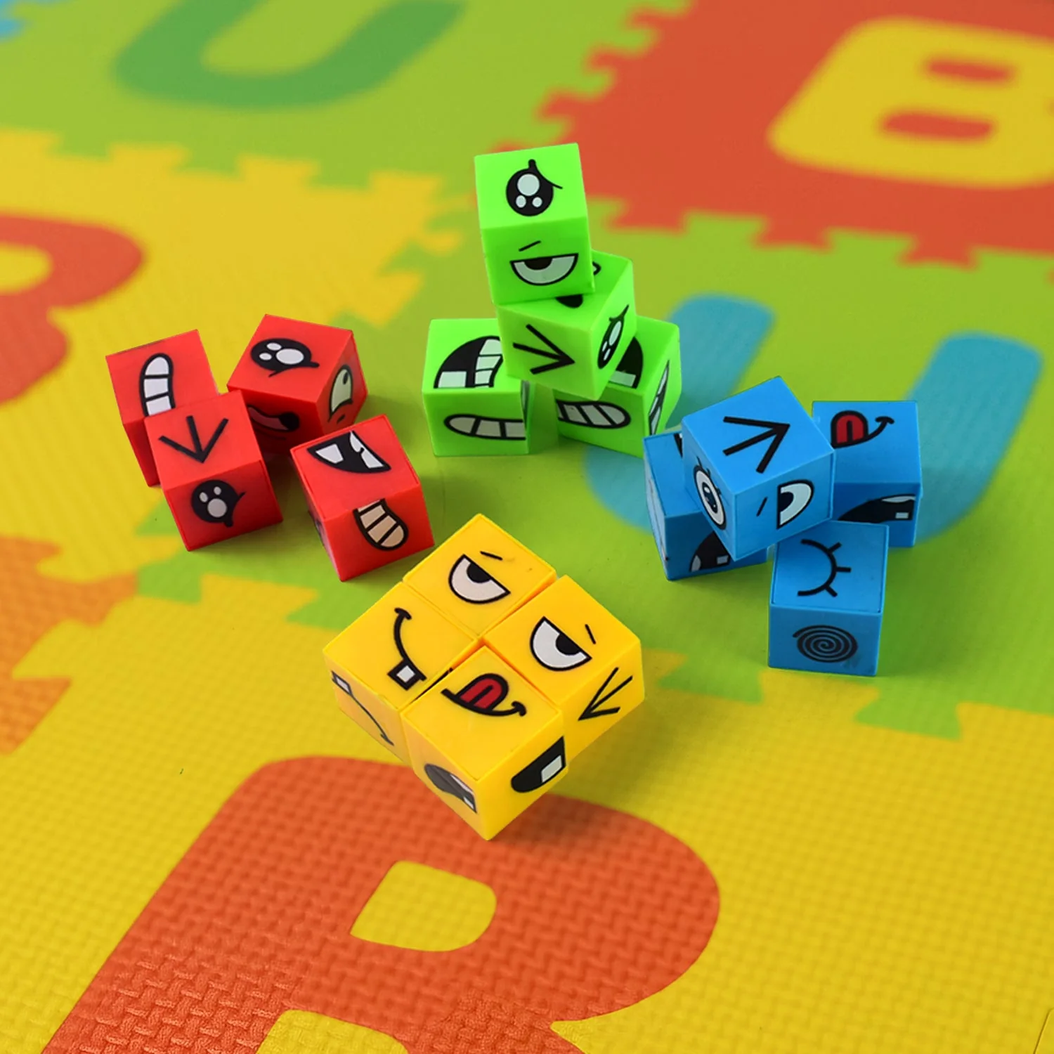 Educational Face Expression Changing Puzzle Cube Toy Set - Image 6