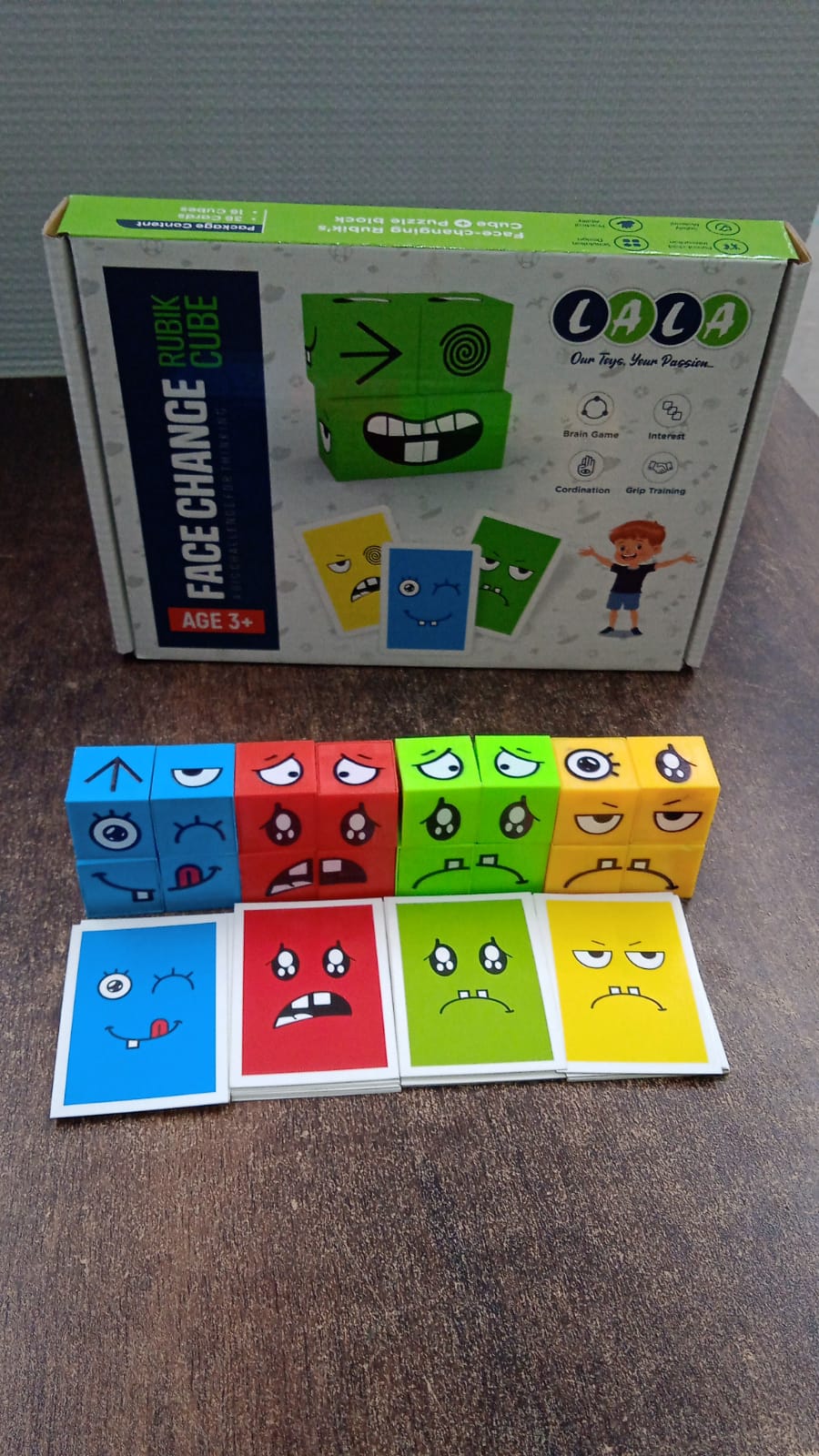 Educational Face Expression Changing Puzzle Cube Toy Set - Image 7