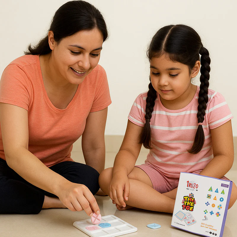 Educational Tic Tac Toe Board Game Kids – Fun Learning Strategy Toy with X & O Pieces - Image 4