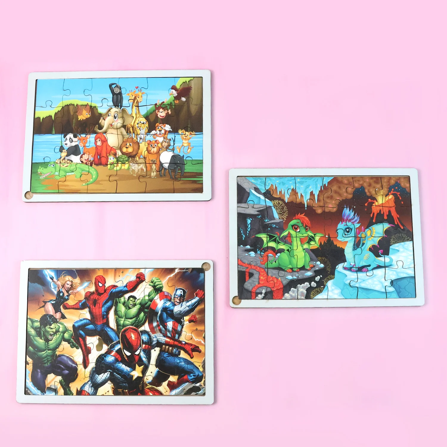 Educational Wooden Jigsaw Puzzle Board - (Mix Design / 1 Pc) - Image 3