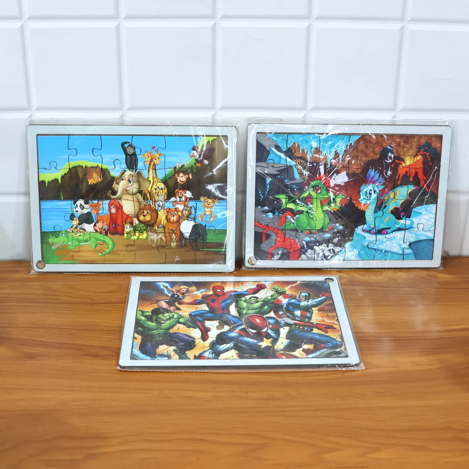 Educational Wooden Jigsaw Puzzle Board - (Mix Design / 1 Pc) - Image 8