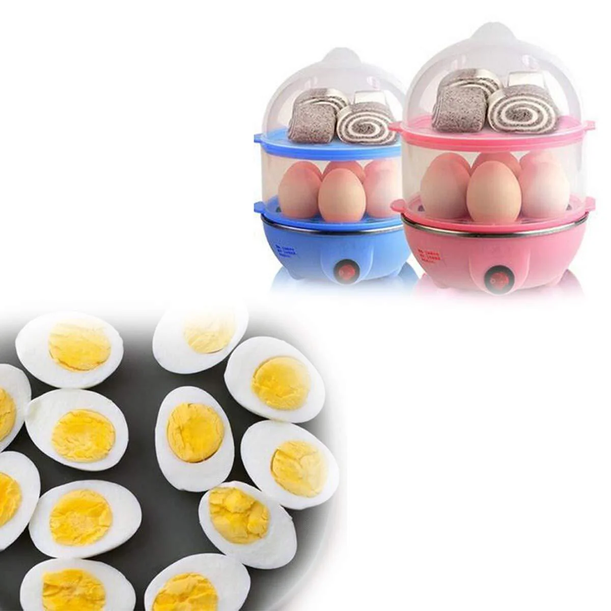 Egg Boiler / Poacher / Cooker / Electric Steamer (2 Layer) - Image 4