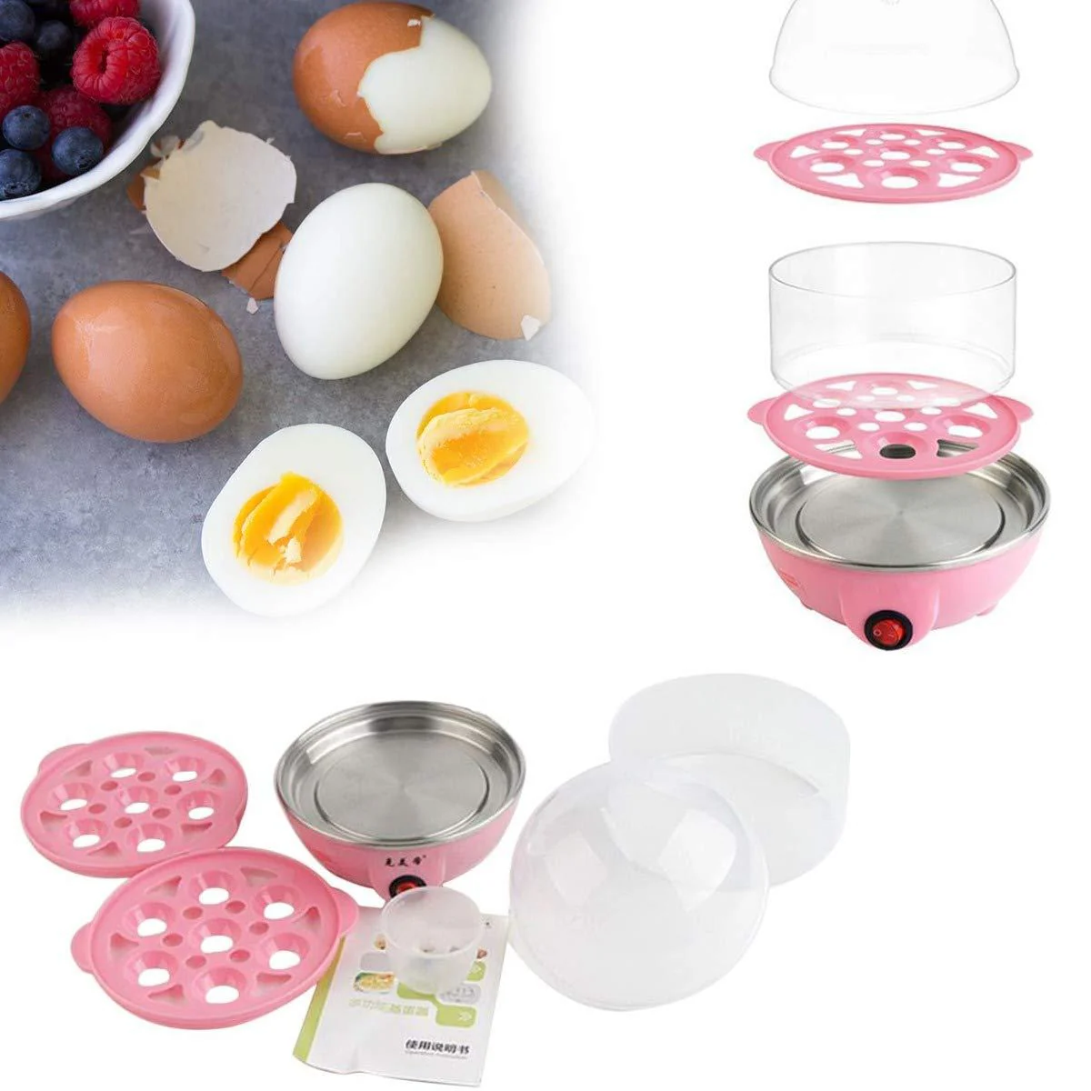 Egg Boiler / Poacher / Cooker / Electric Steamer (2 Layer) - Image 6