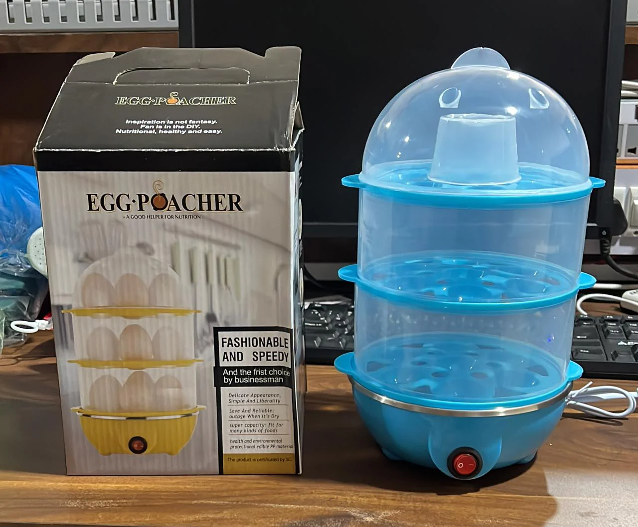 Egg Boiler / Poacher / Cooker / Electric Steamer (3 Layer) - Image 7