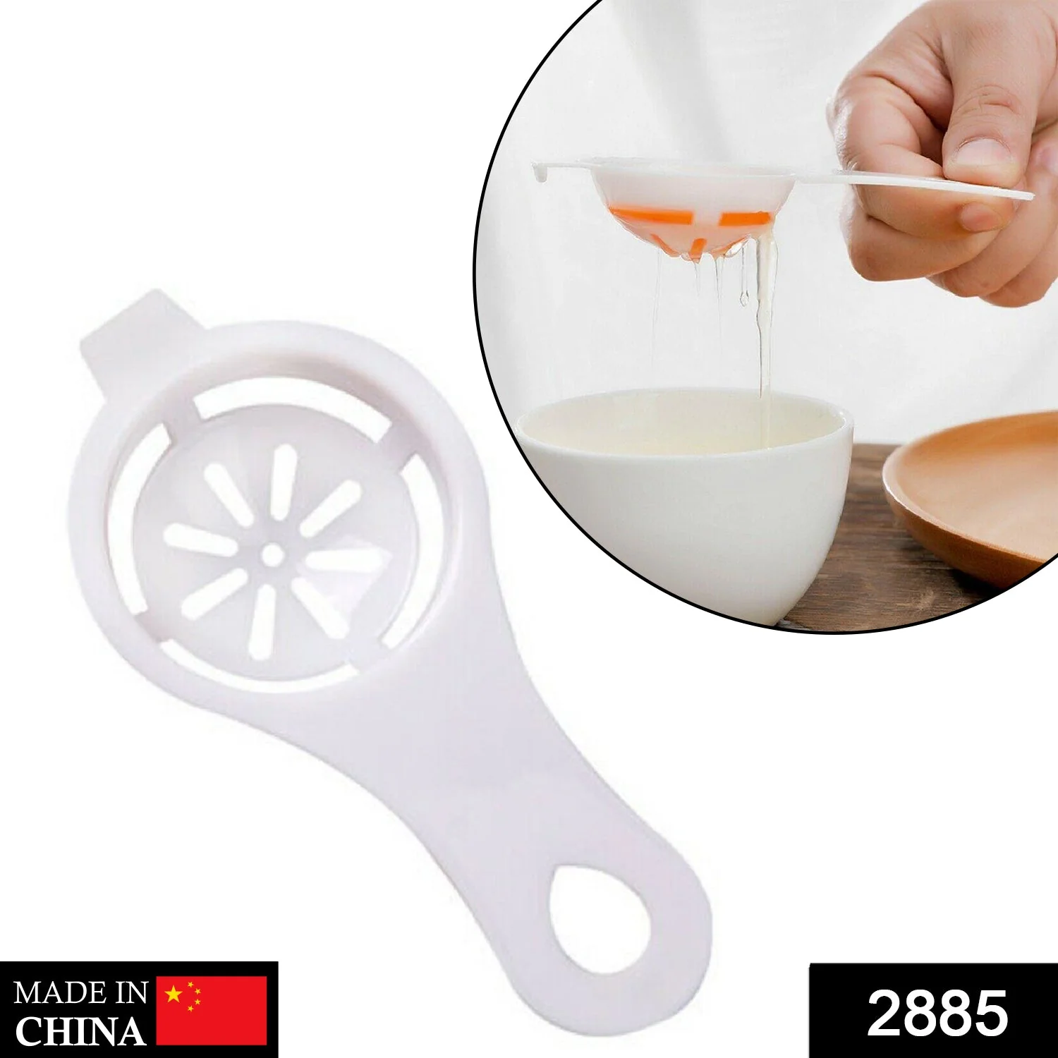 Egg Yolk Separator, Egg White Yolk Filter Separator, Egg Strainer Spoon Filter Egg - Image 2