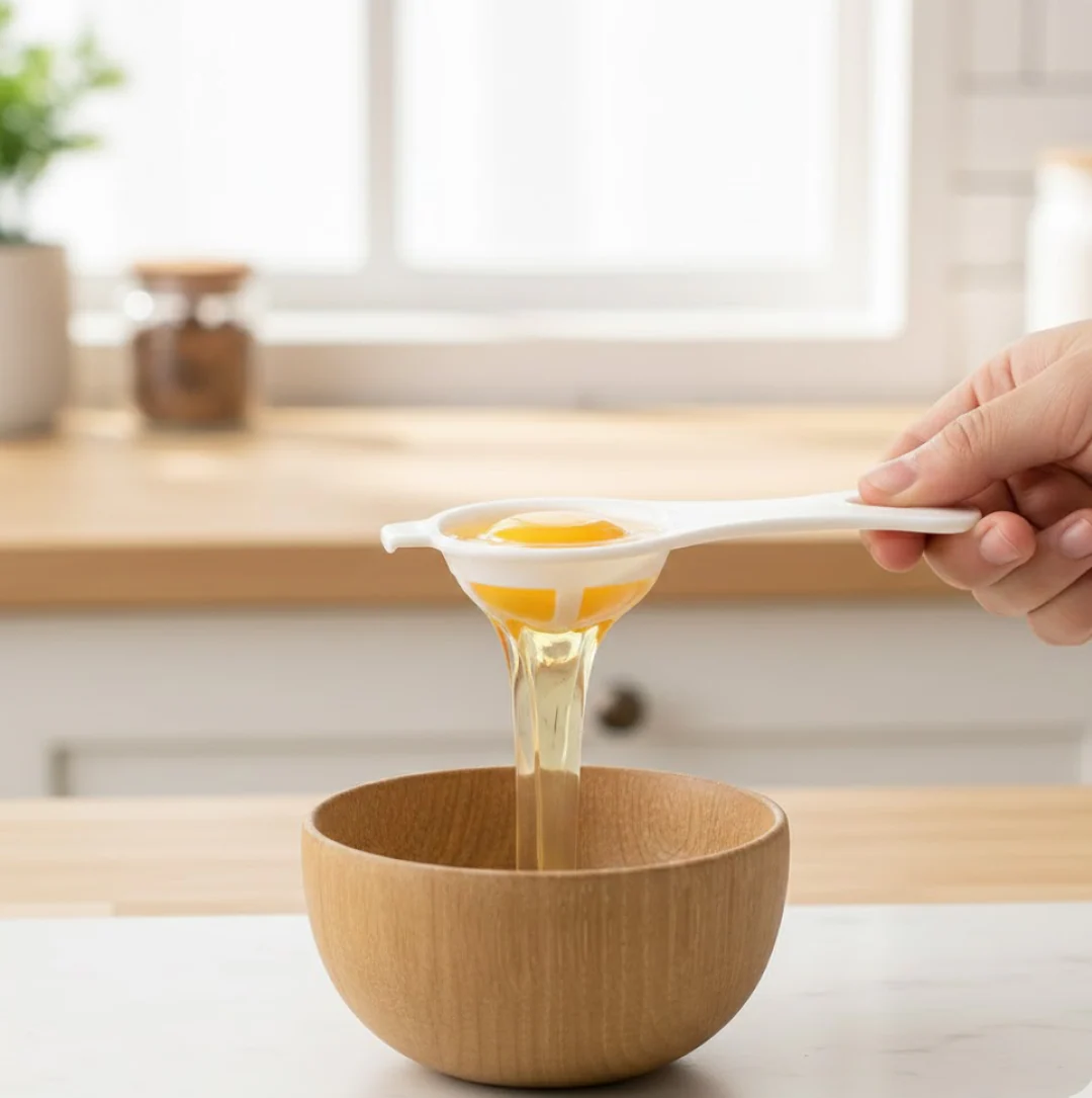 Egg Yolk Separator, Egg White Yolk Filter Separator, Egg Strainer Spoon Filter Egg - Image 3