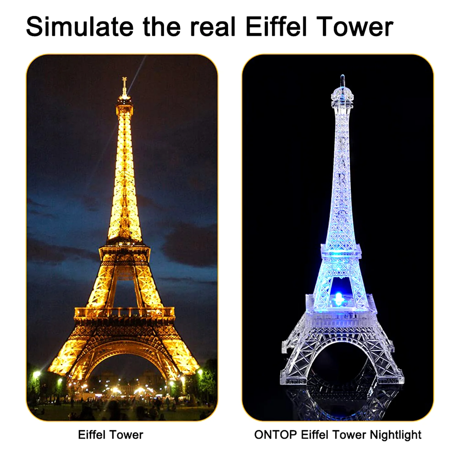 Eiffel Tower LED Decorative Showpiece (1 Pc) - Image 4