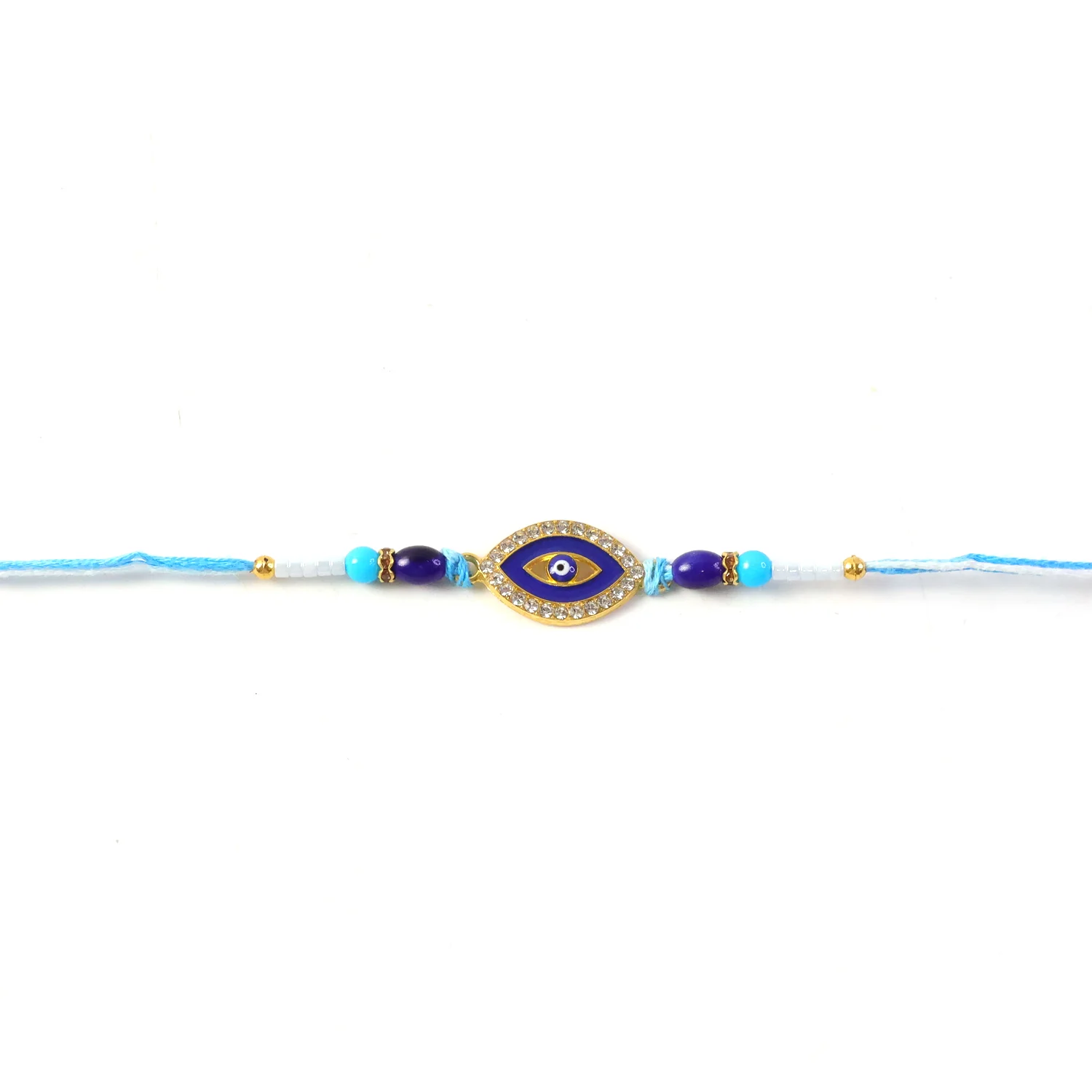 Evil Eye Rakhi with Crystal Beads Stylish Designer Rakhi 1 Pc - Image 6