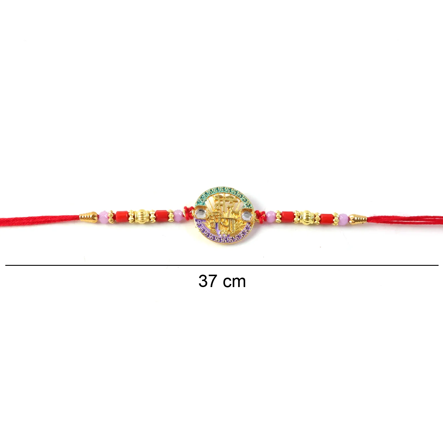 Mere Bhaiya Designer Rakhi with Stone Work and Red Thread (1 Pc) - Image 7