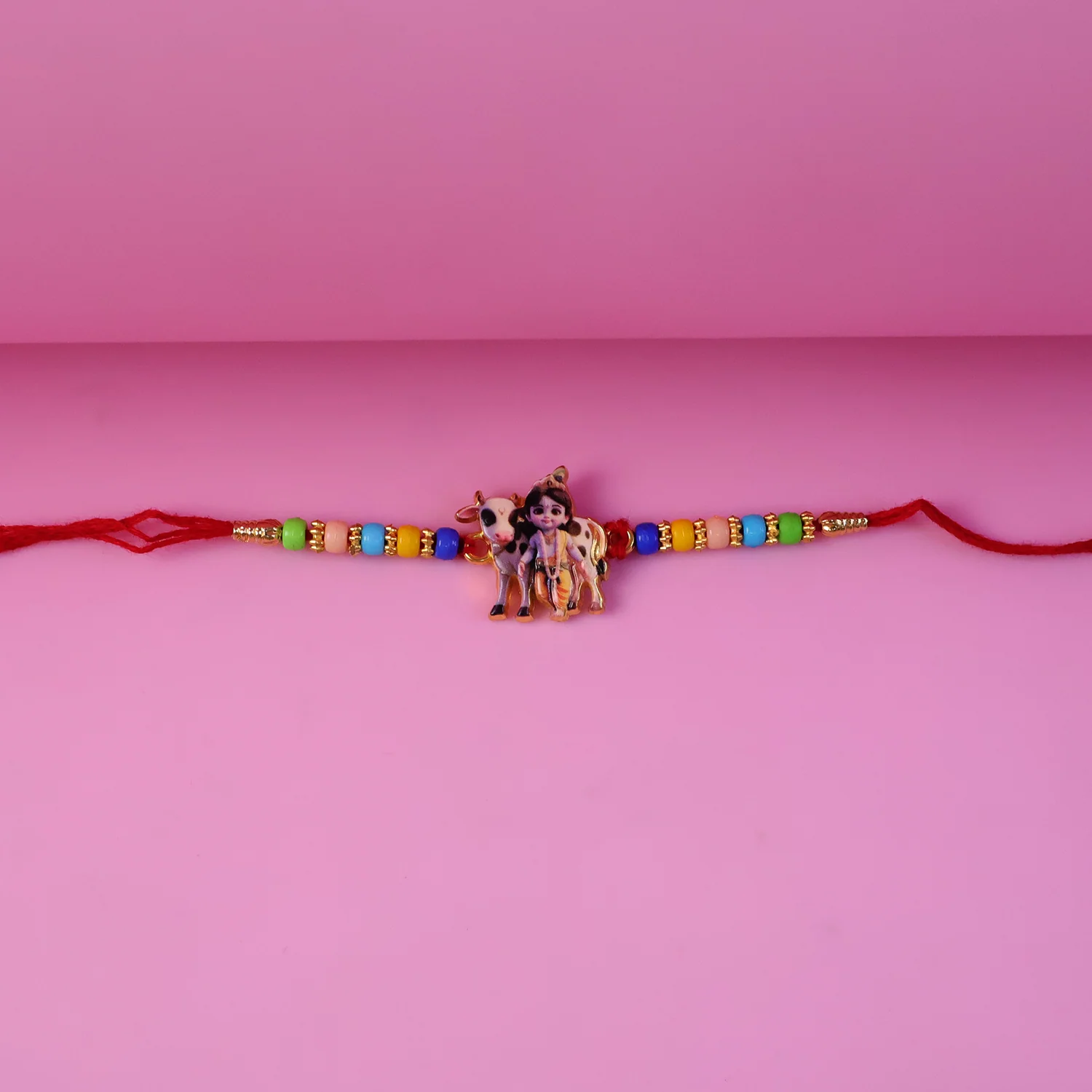 Lord Krishna with Cow Designer Rakhi (1 Pc) - Image 5