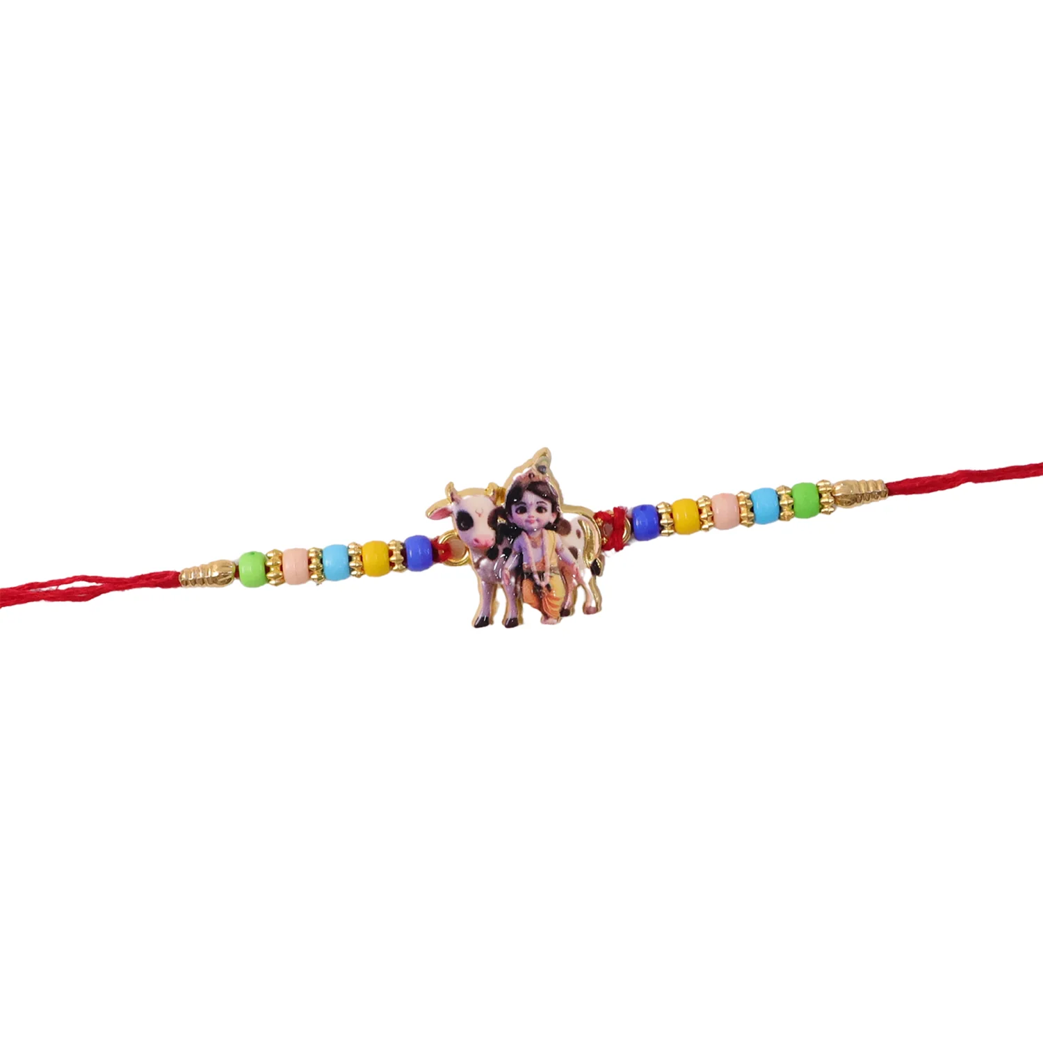 Lord Krishna with Cow Designer Rakhi (1 Pc) - Image 6
