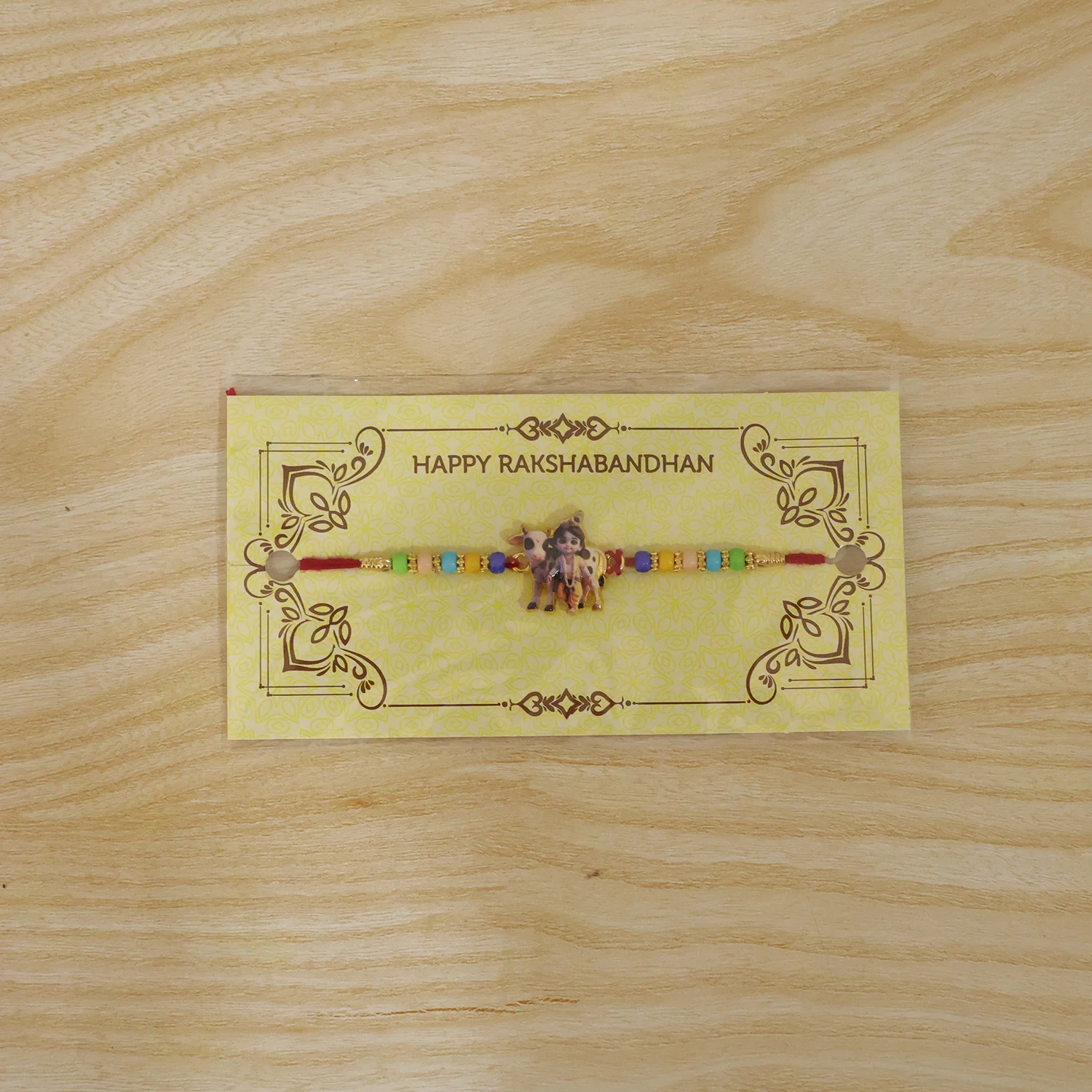 Lord Krishna with Cow Designer Rakhi (1 Pc) - Image 8