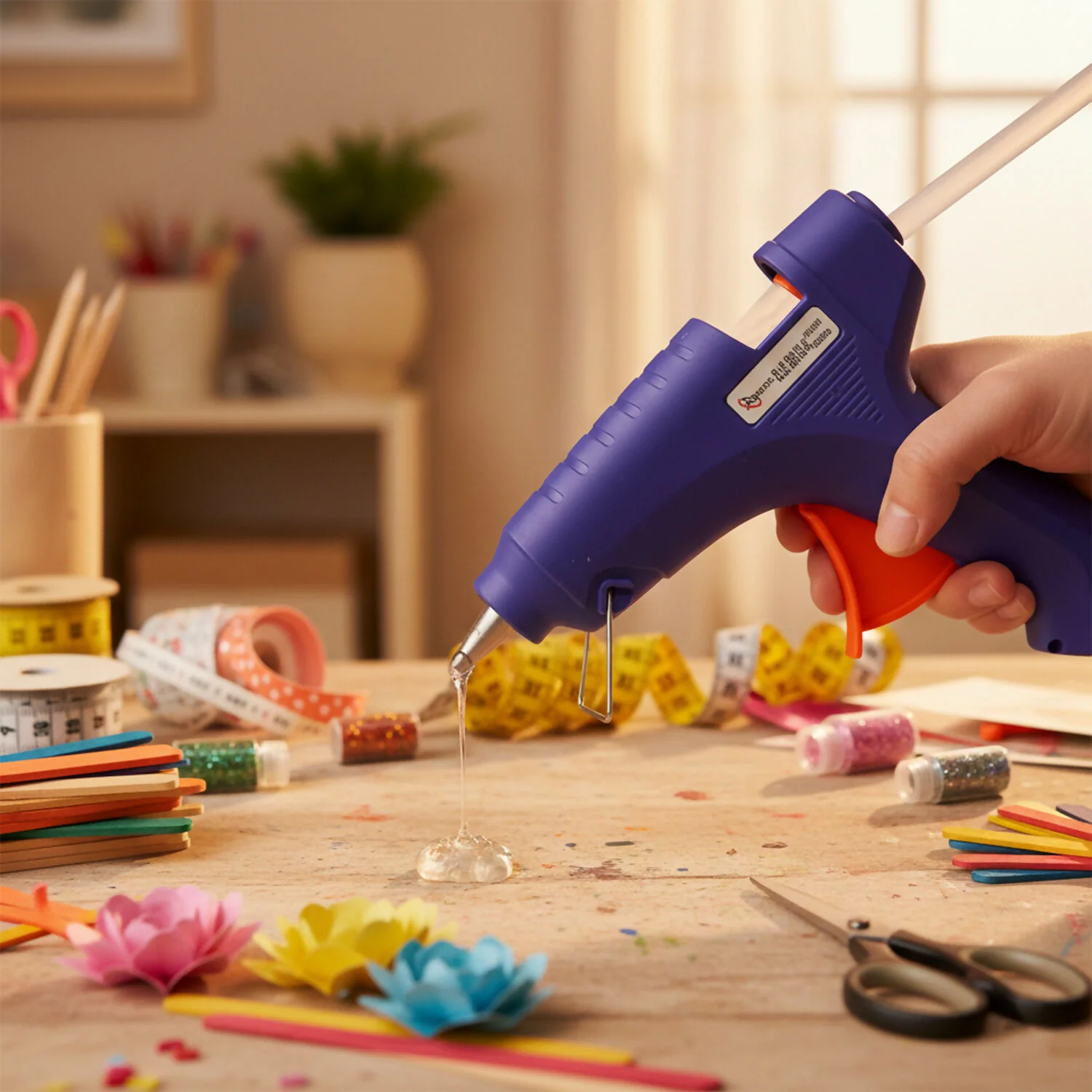Electric 40W Fast Heating Hot Melt Glue Gun for DIY Crafts, Repairs, Paper, Plastic & Accessories - Image 2