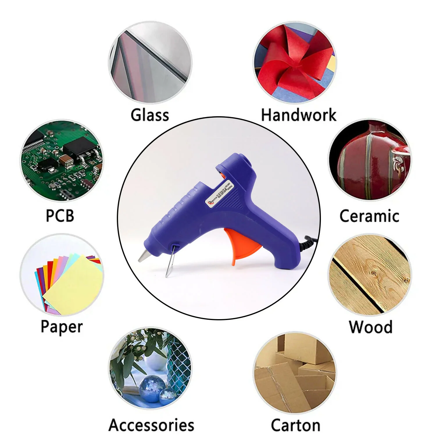 Electric 40W Fast Heating Hot Melt Glue Gun for DIY Crafts, Repairs, Paper, Plastic & Accessories - Image 4