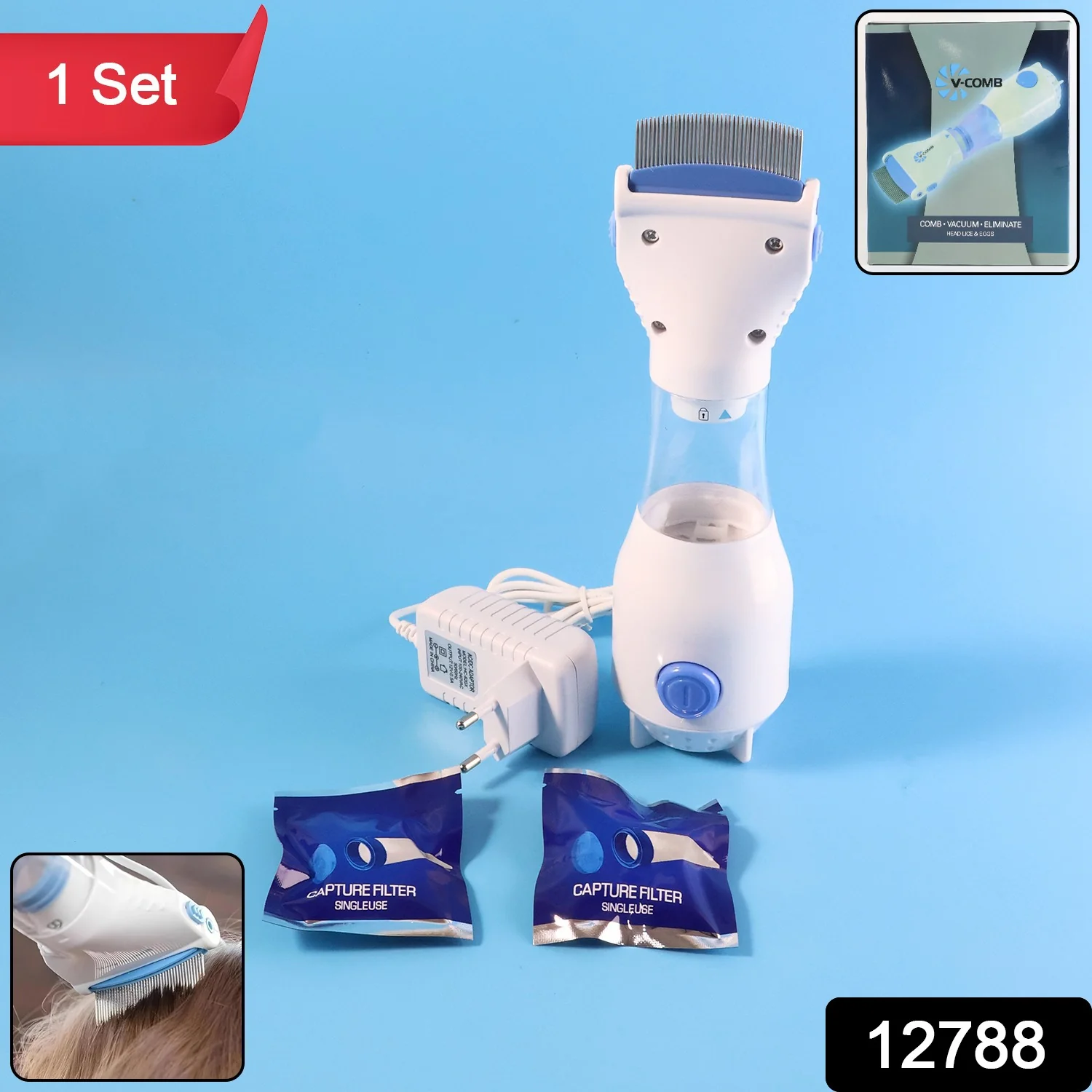 Electric Anti-Lice Vacuum Comb Set - Image 2
