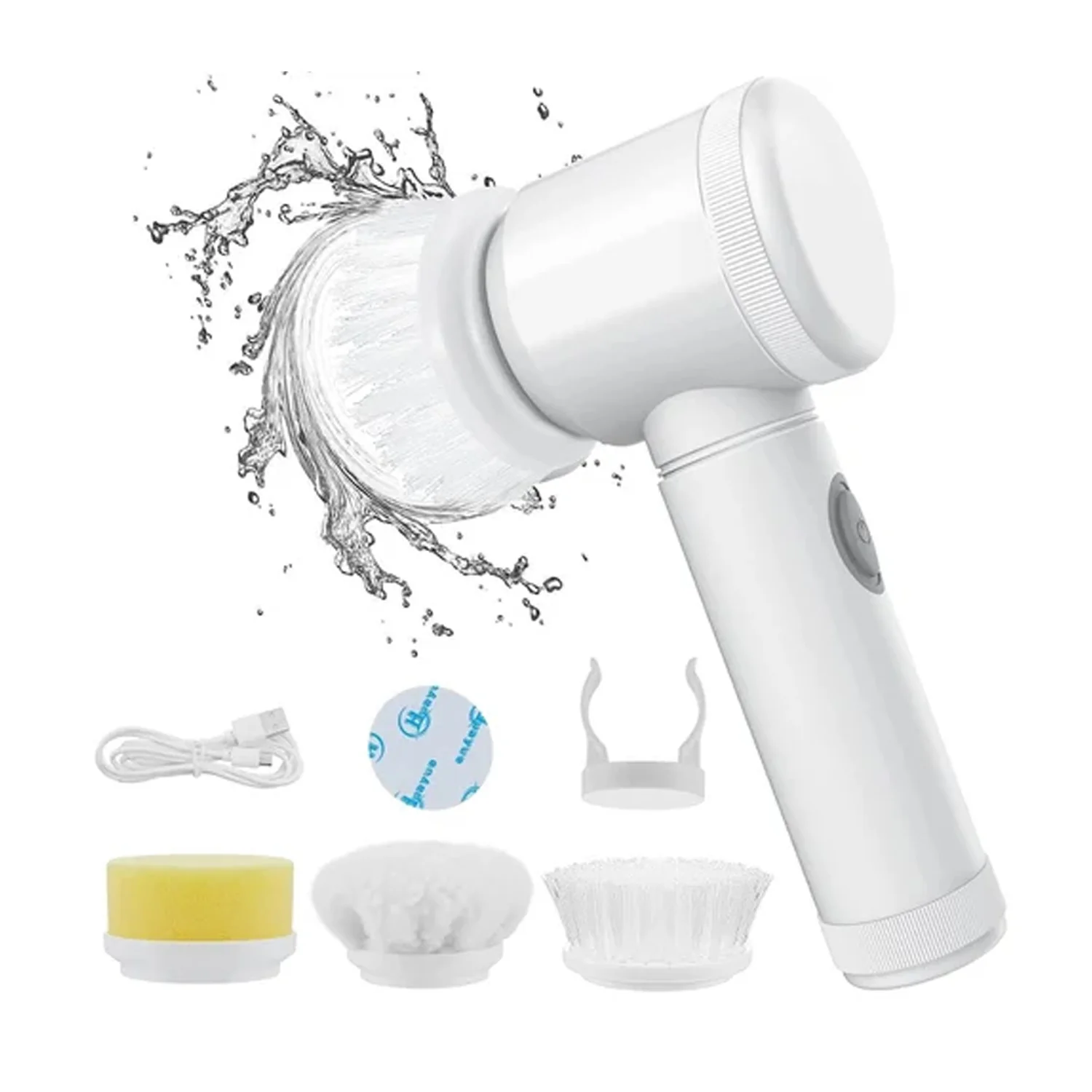 Portable Electric Cleaning Brush with 3 Replaceable Brush Heads (5 In 1) - Image 3