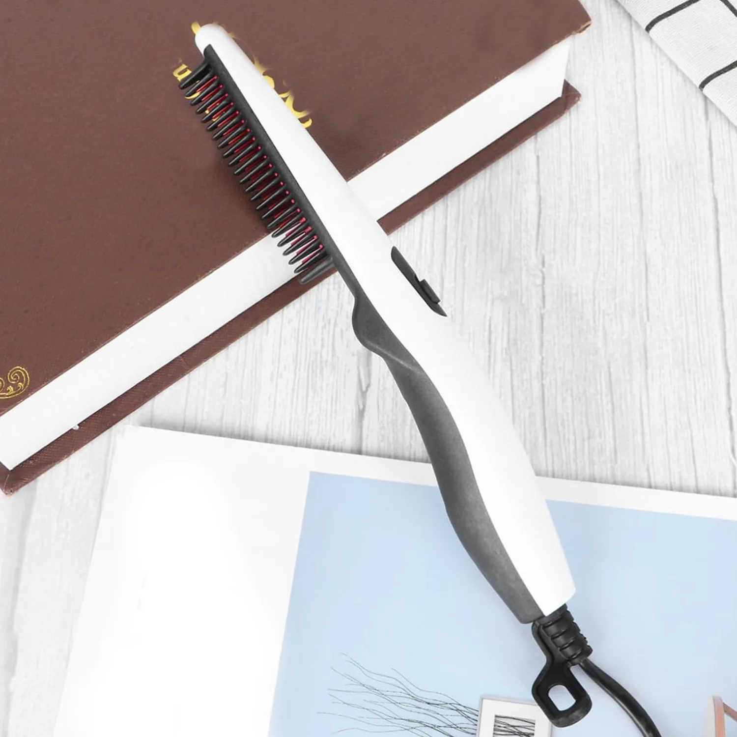 Electric Hair Straightening Comb Portable Straight Beard Comb (1 Pc) - Image 7