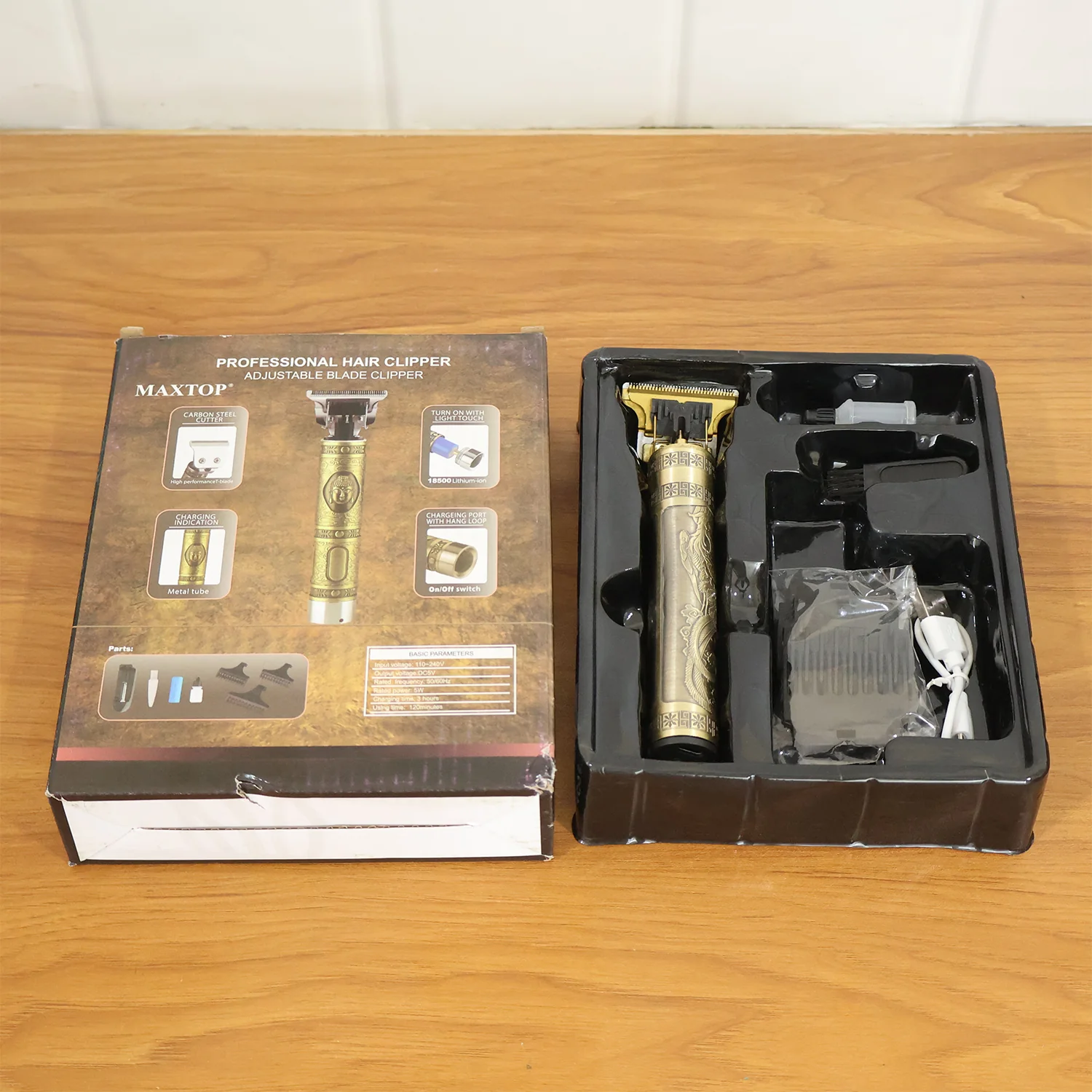 Electric Hair Trimmer with Precision Blade and Multiple Comb Attachments - Image 10